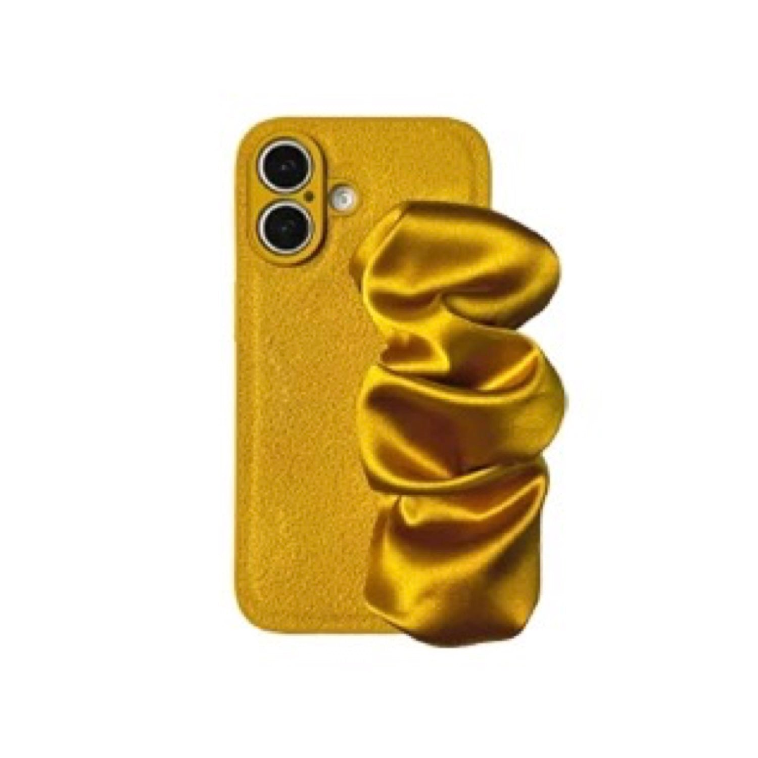 Yellow Phone Case With Silky Hand Holder