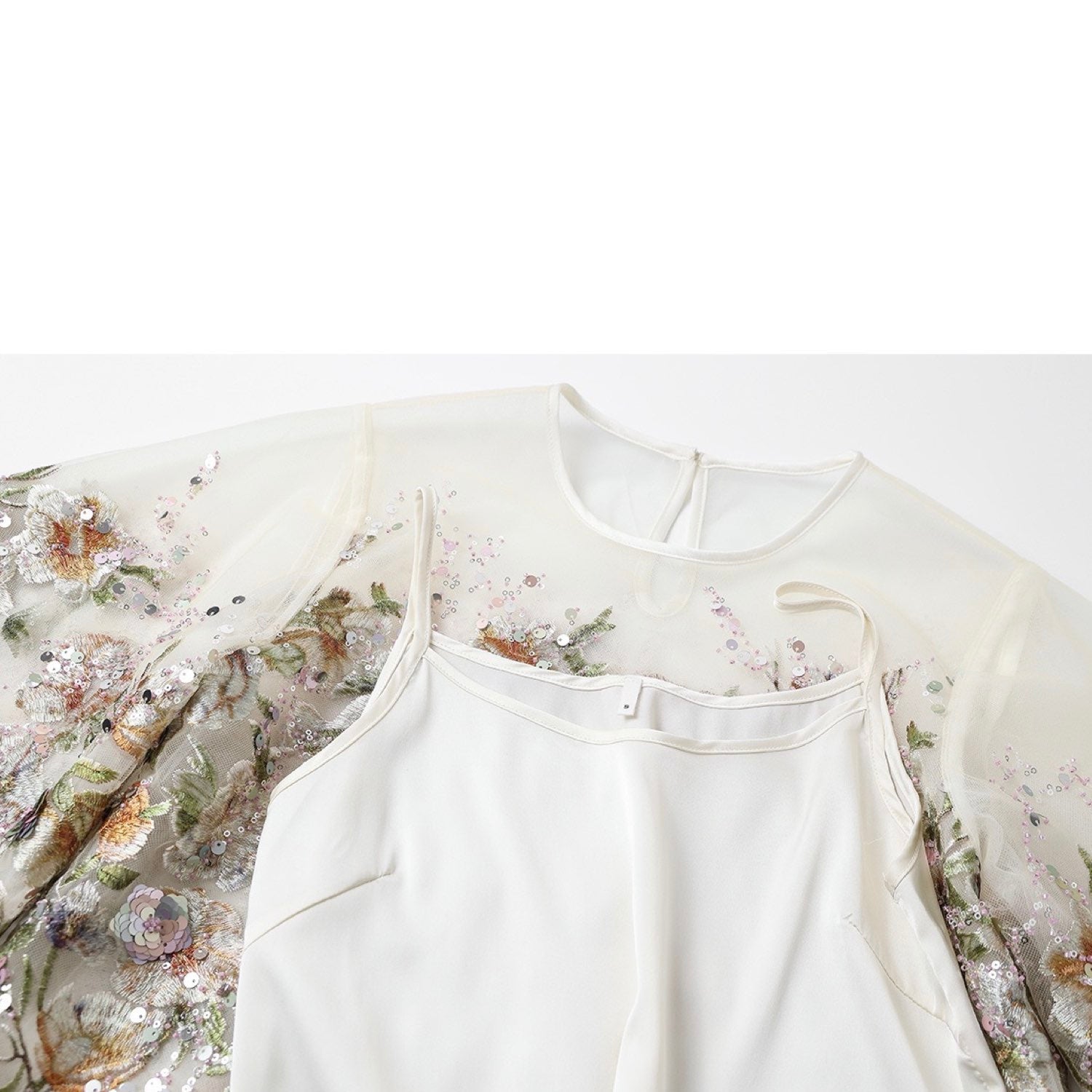 Embroidered Shirt White Floral Stylish Stitching Spring Summer
