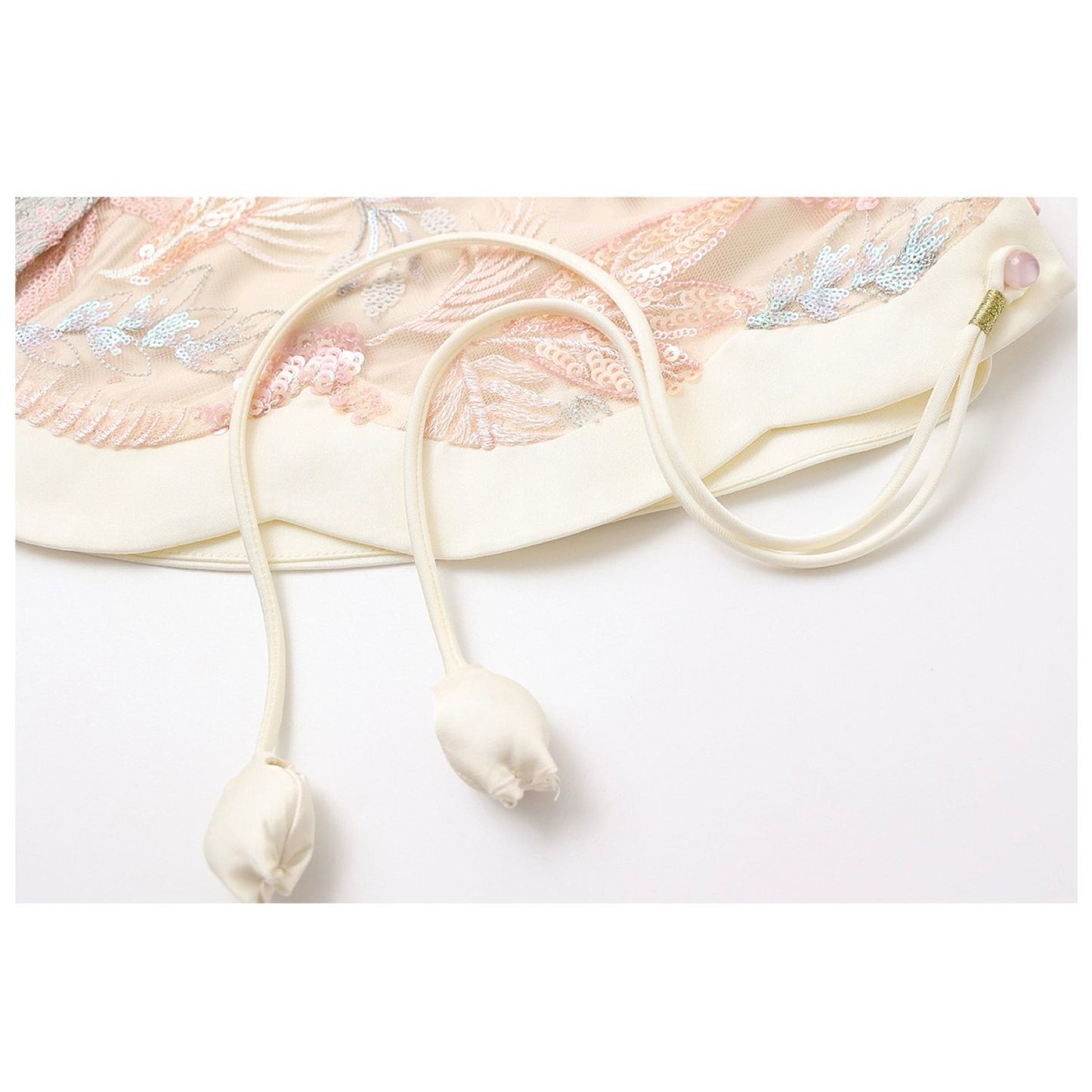 Pastel Floral Embroidered Detail Top