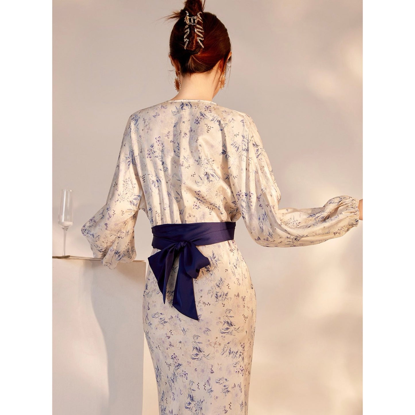 Porcelain Slim-Fit Silk Maxi Dress