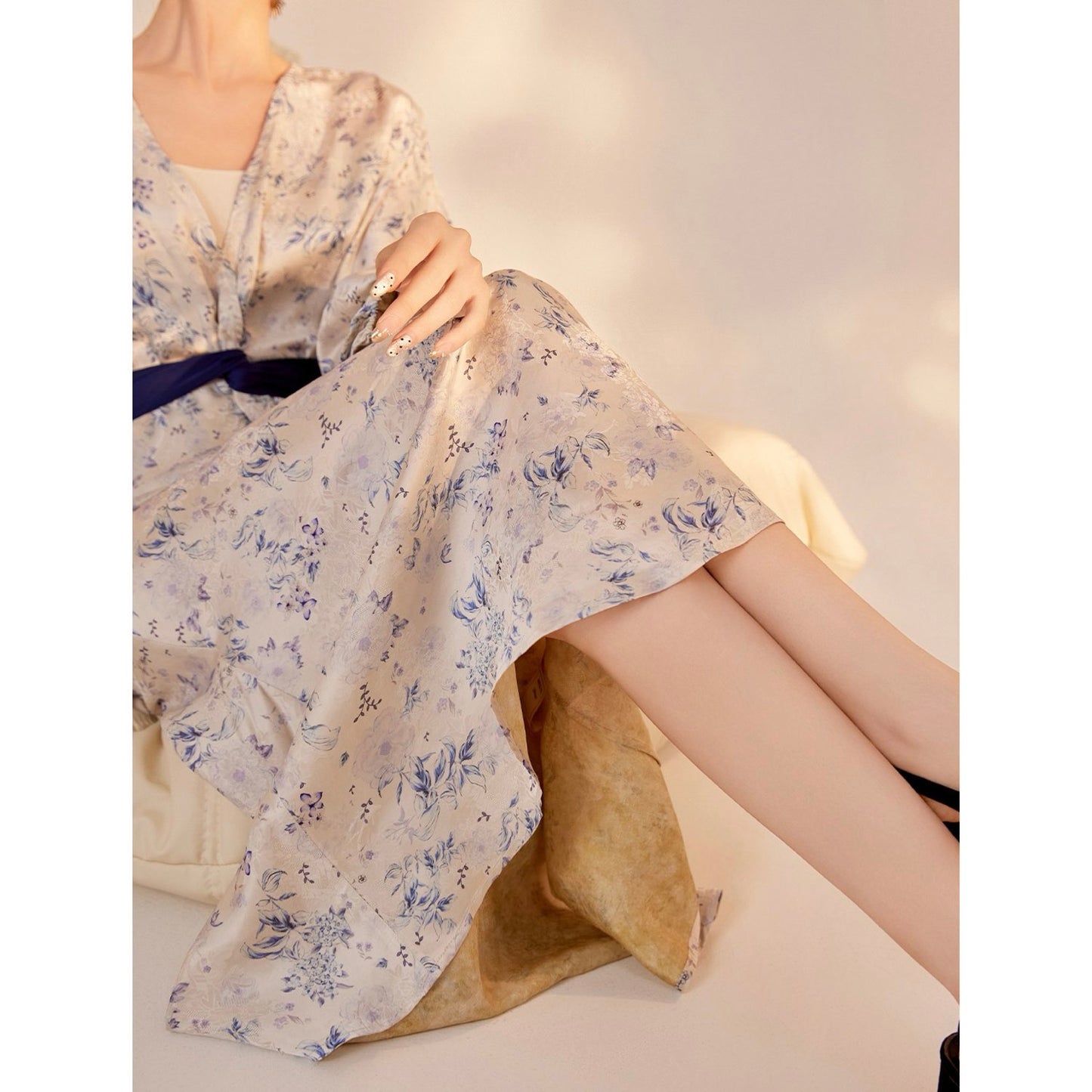 Porcelain Slim-Fit Silk Maxi Dress