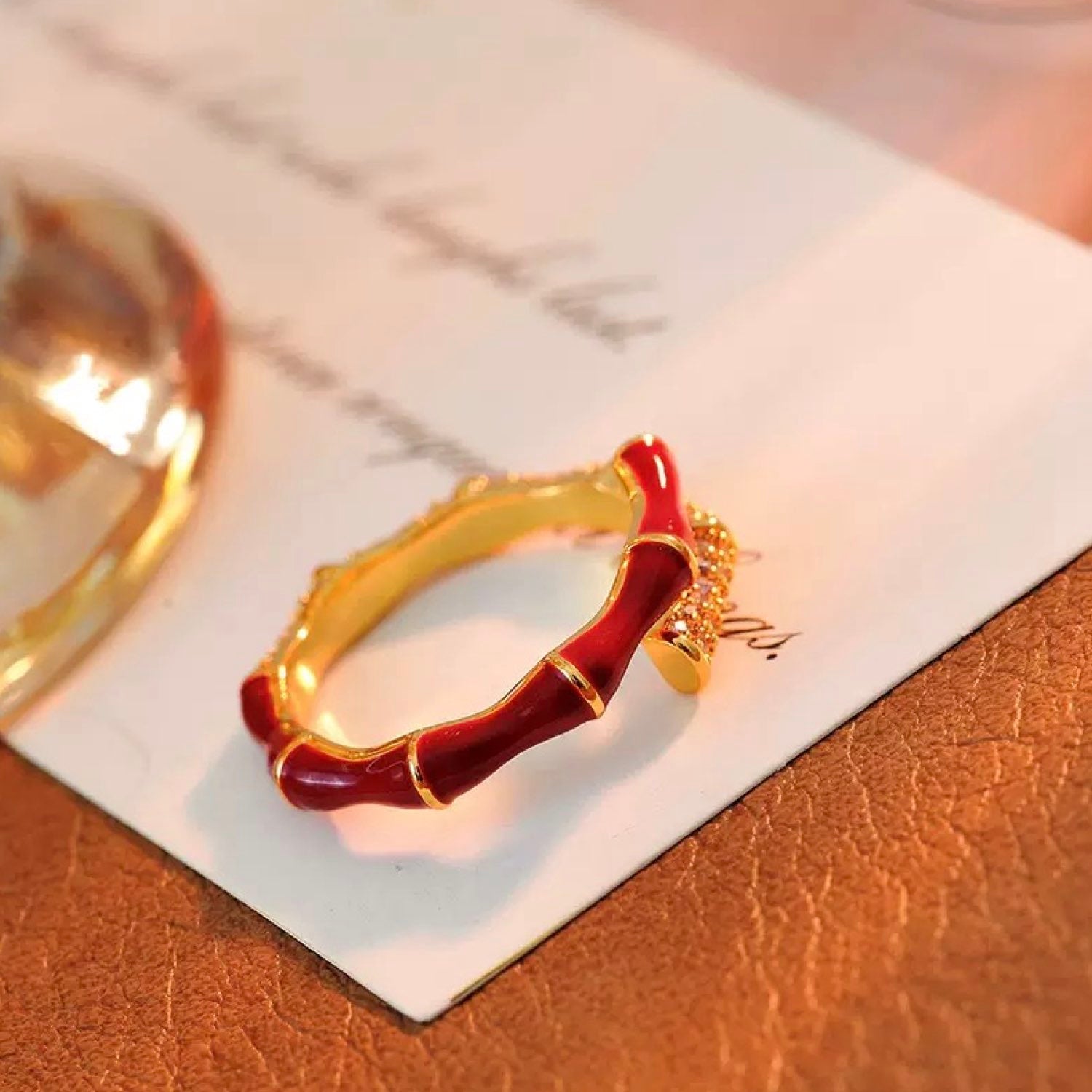Bamboo Red Ring
