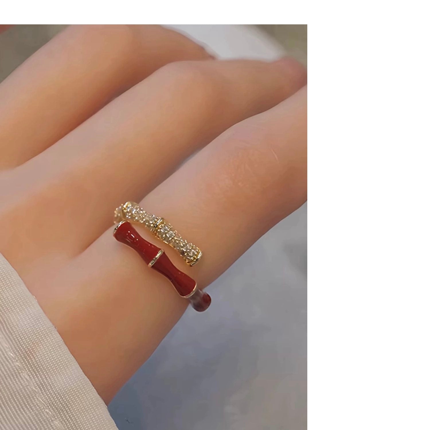 Bamboo Red Ring