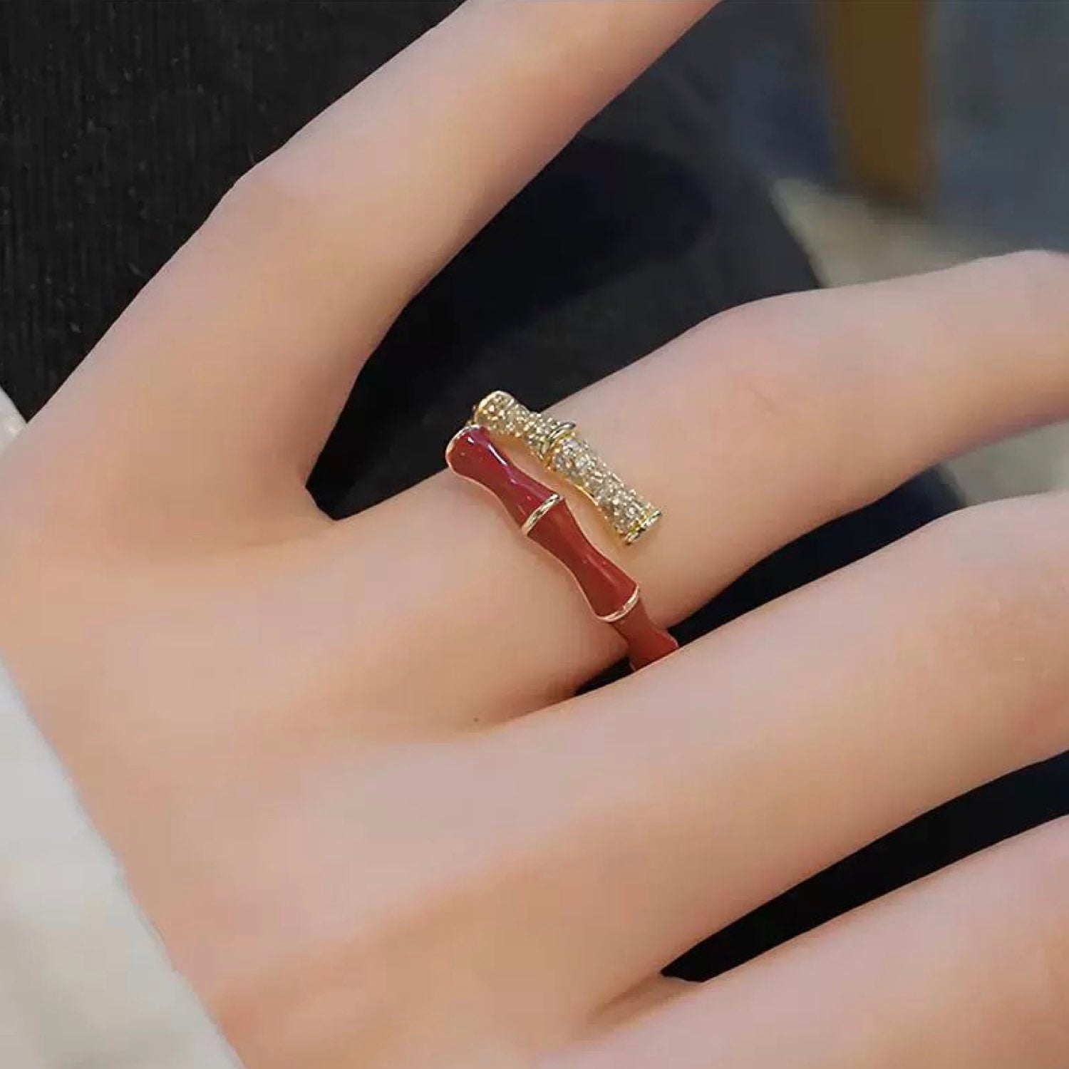 Bamboo Red Ring
