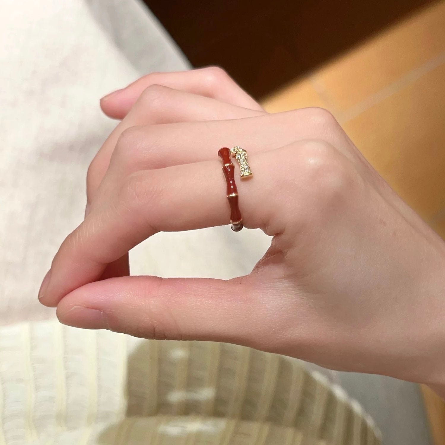 Bamboo Red Ring