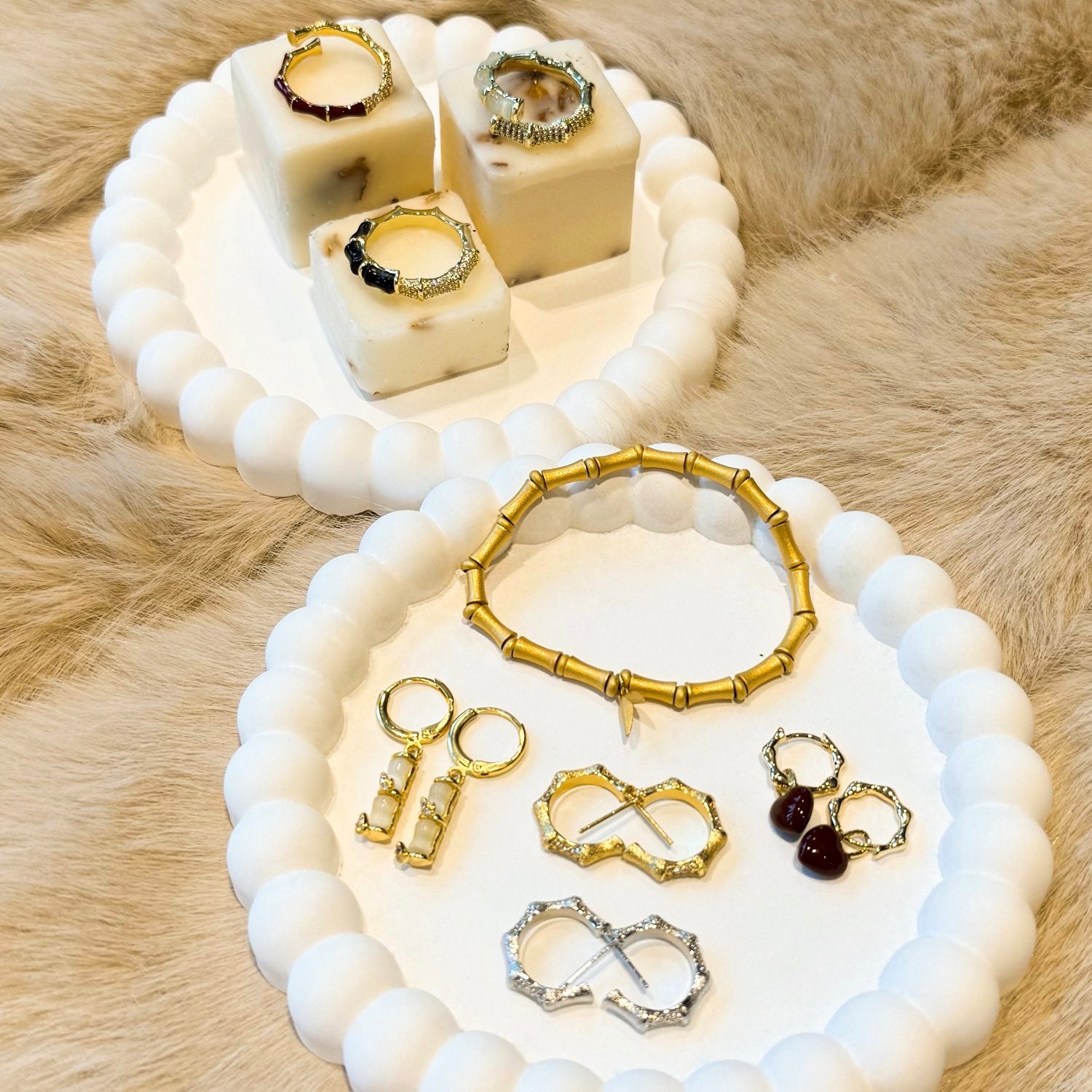 Bamboo Gold Earring