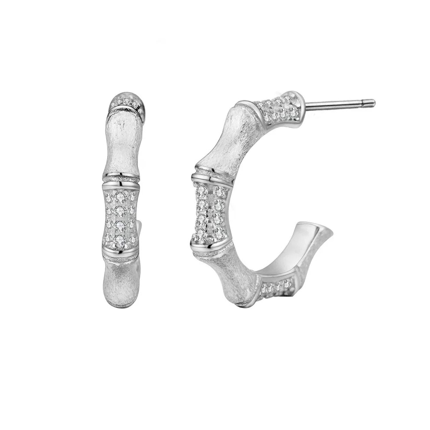 Bamboo Diamond Earring