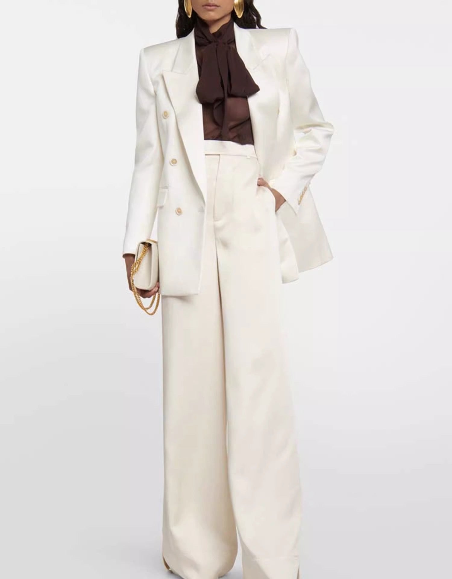 Elegant Mulberry Silk Suite Coat Top