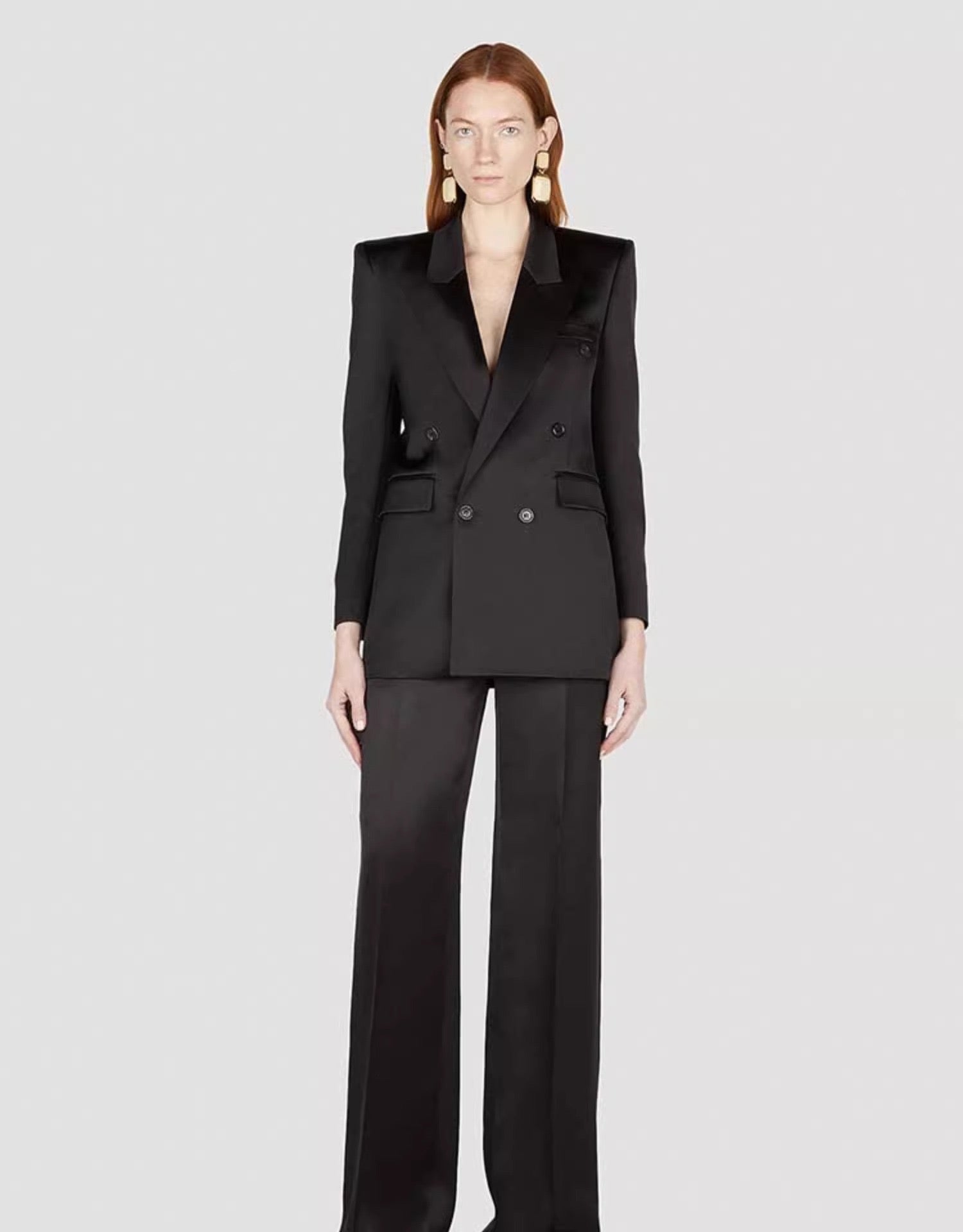 Elegant Mulberry Silk Suite Coat Top