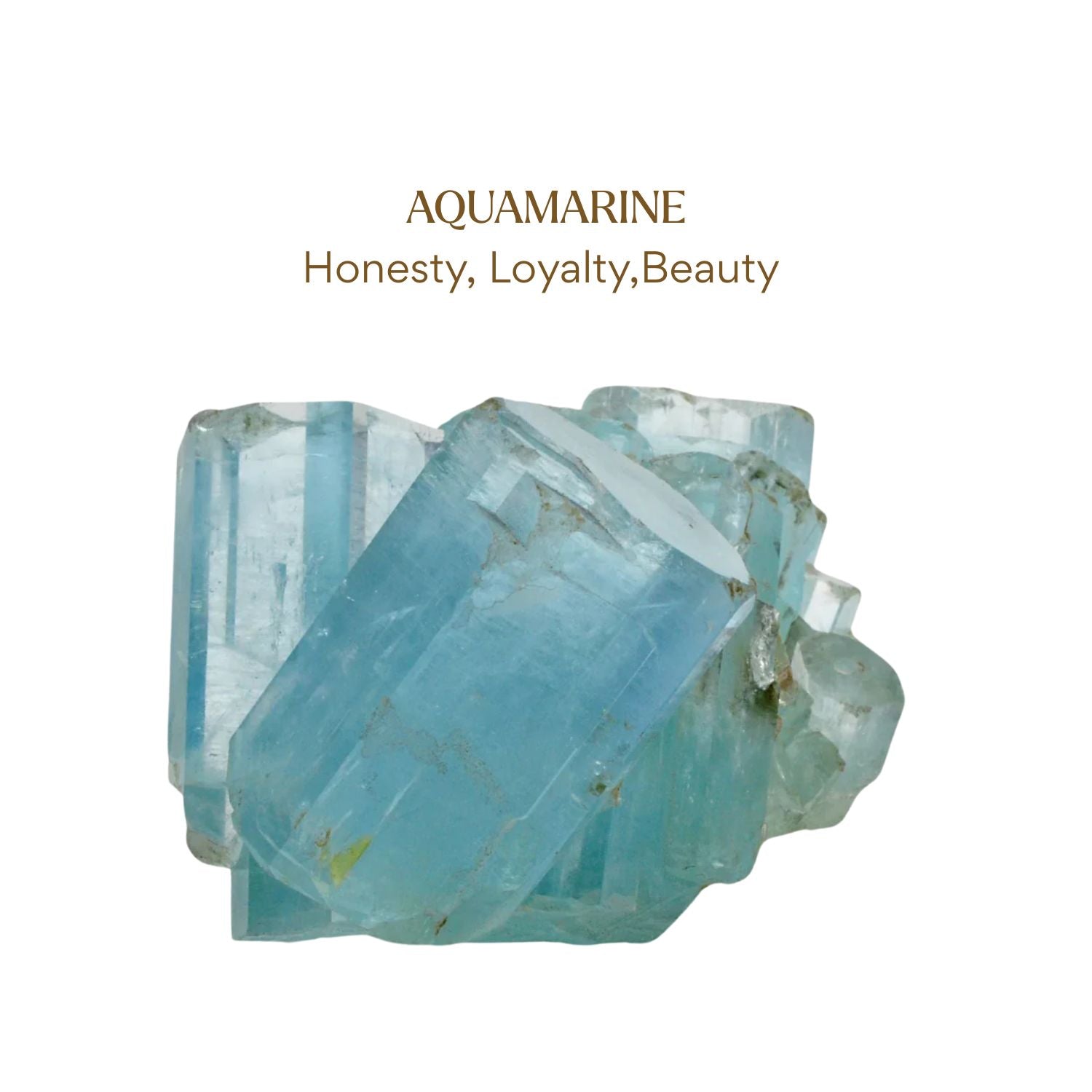 Elemental Birth Natural Aquamarine Stud Earrings