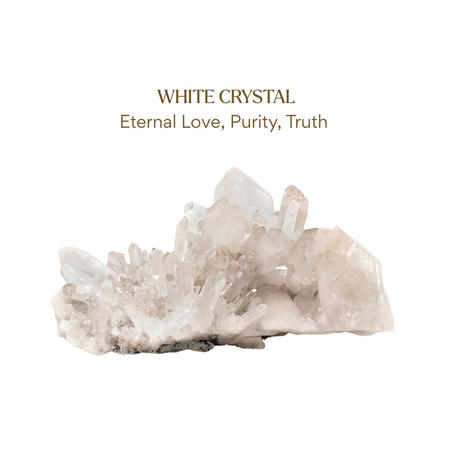 Elemental Birth Natural White Crystal Stud Earrings for Gifting