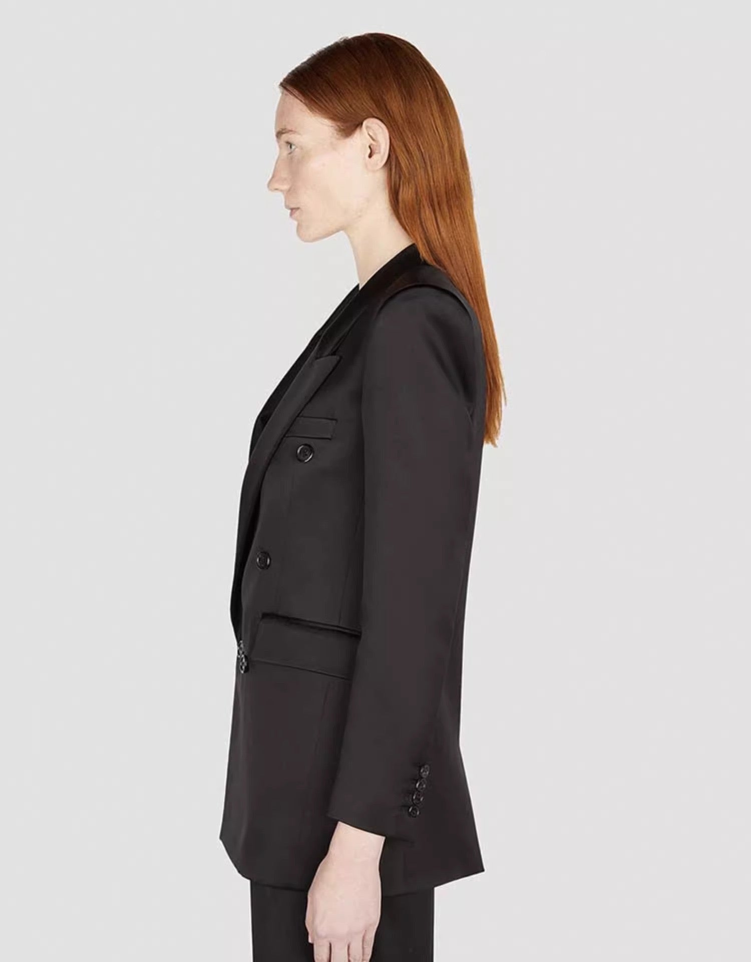 Elegant Mulberry Silk Suite Coat Top