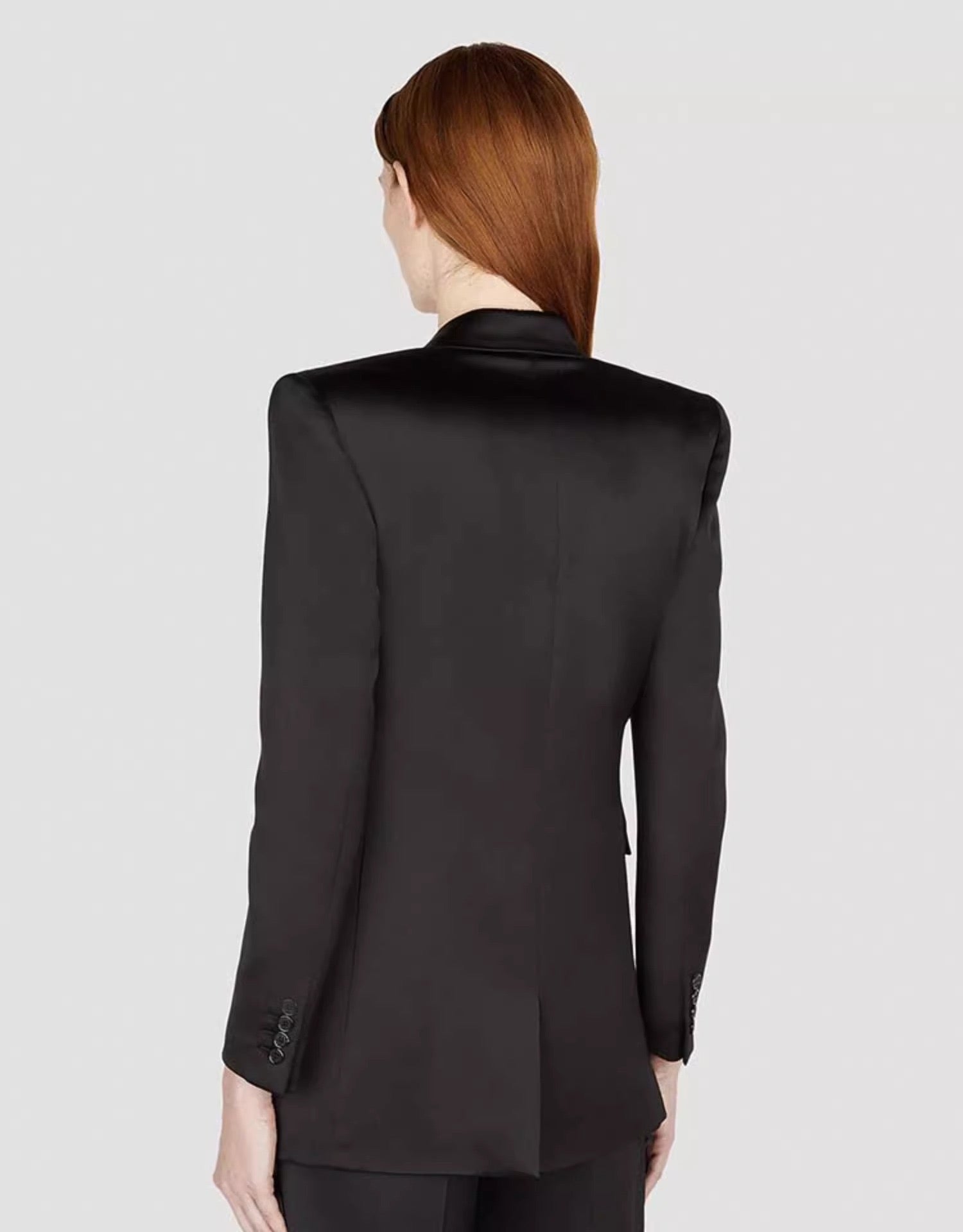 Elegant Mulberry Silk Suite Coat Top