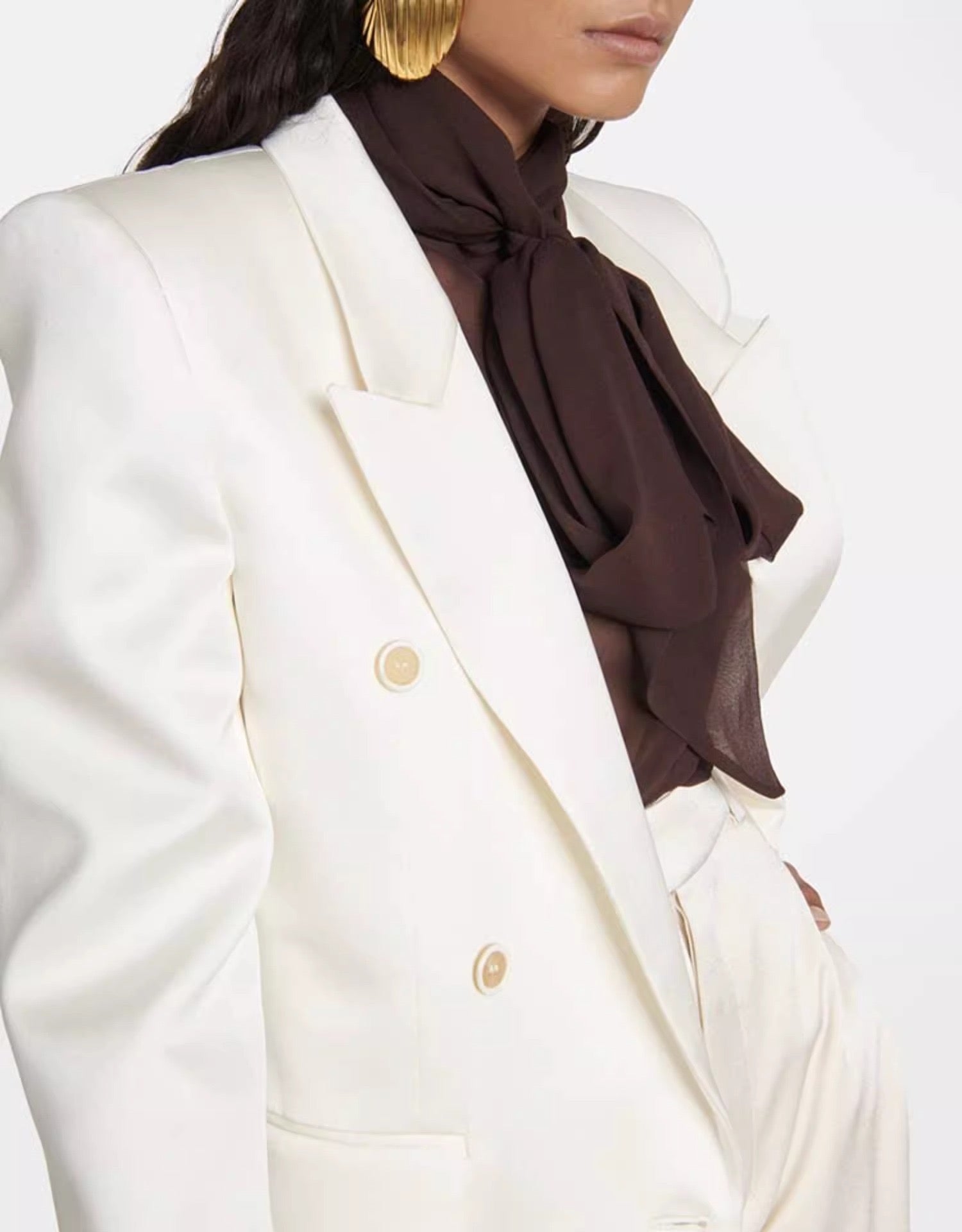 Elegant Mulberry Silk Suite Coat Top