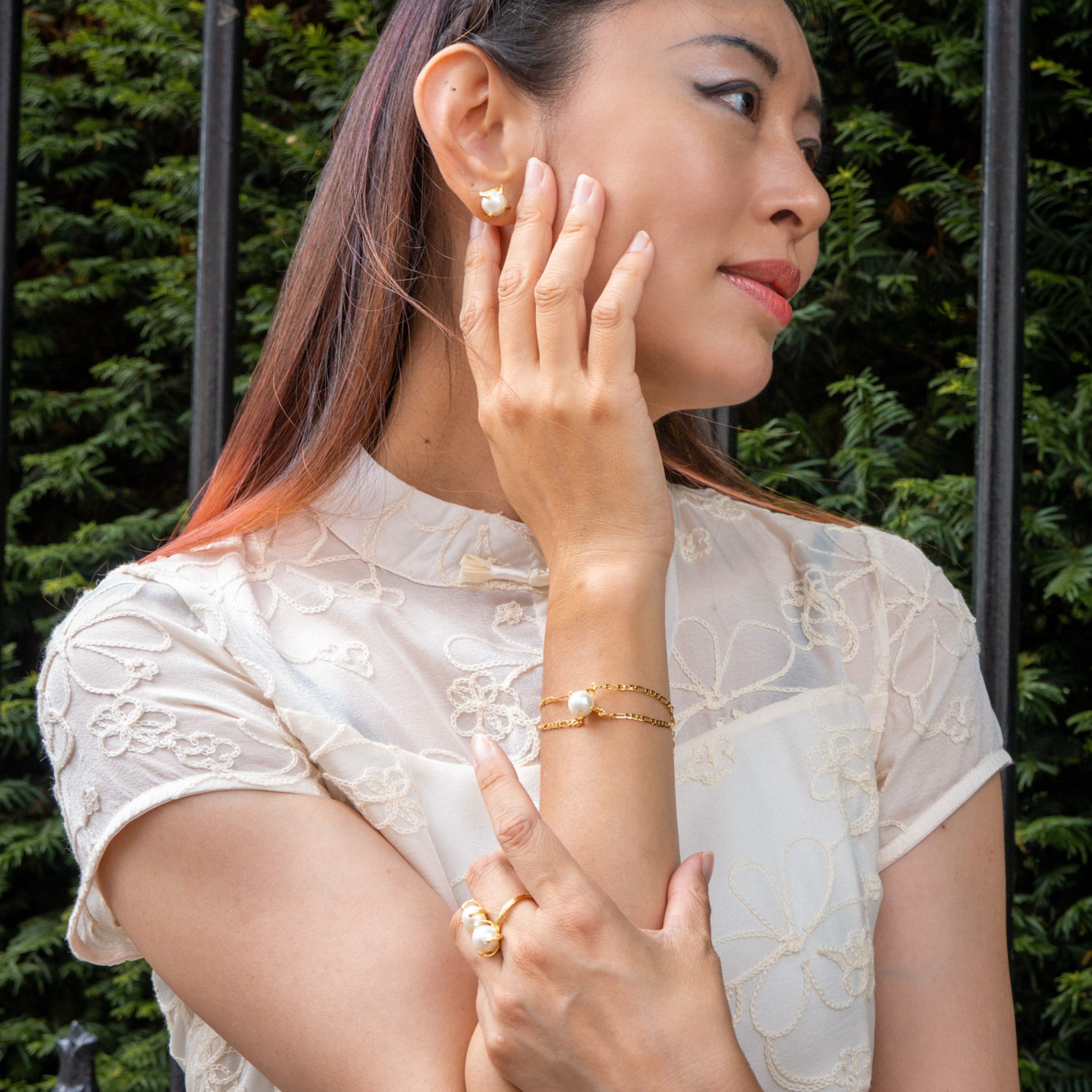 Elemental Birth Natural Pearl Adjustable Bracelet