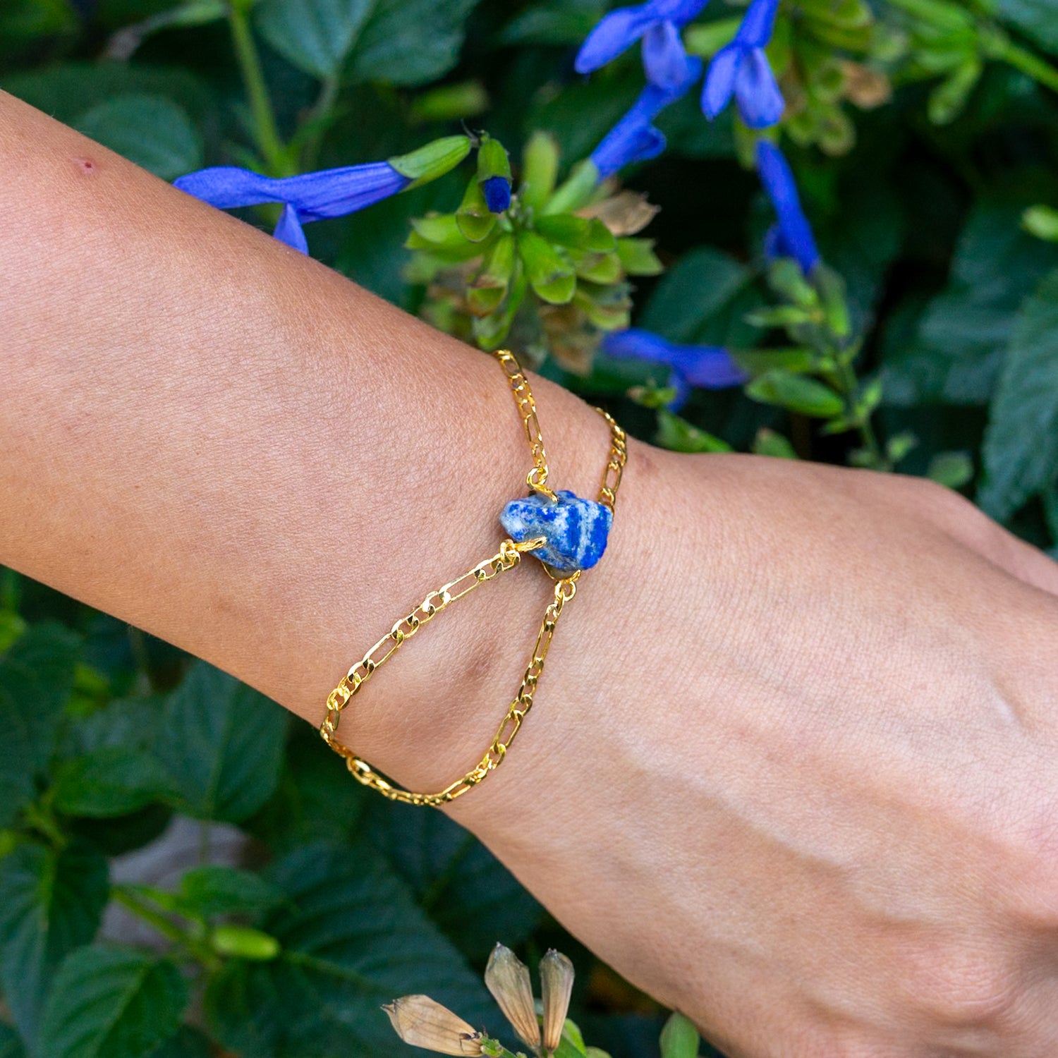 Elemental Birth Natural Sapphire Adjustable Bracelet