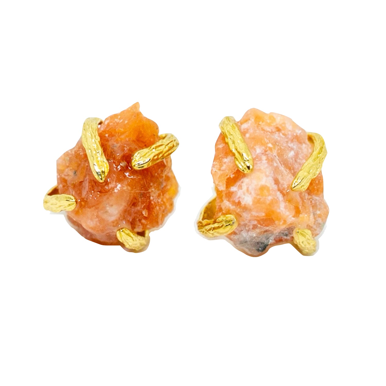 Elemental Birth Natural Sun Stone Stud Earrings