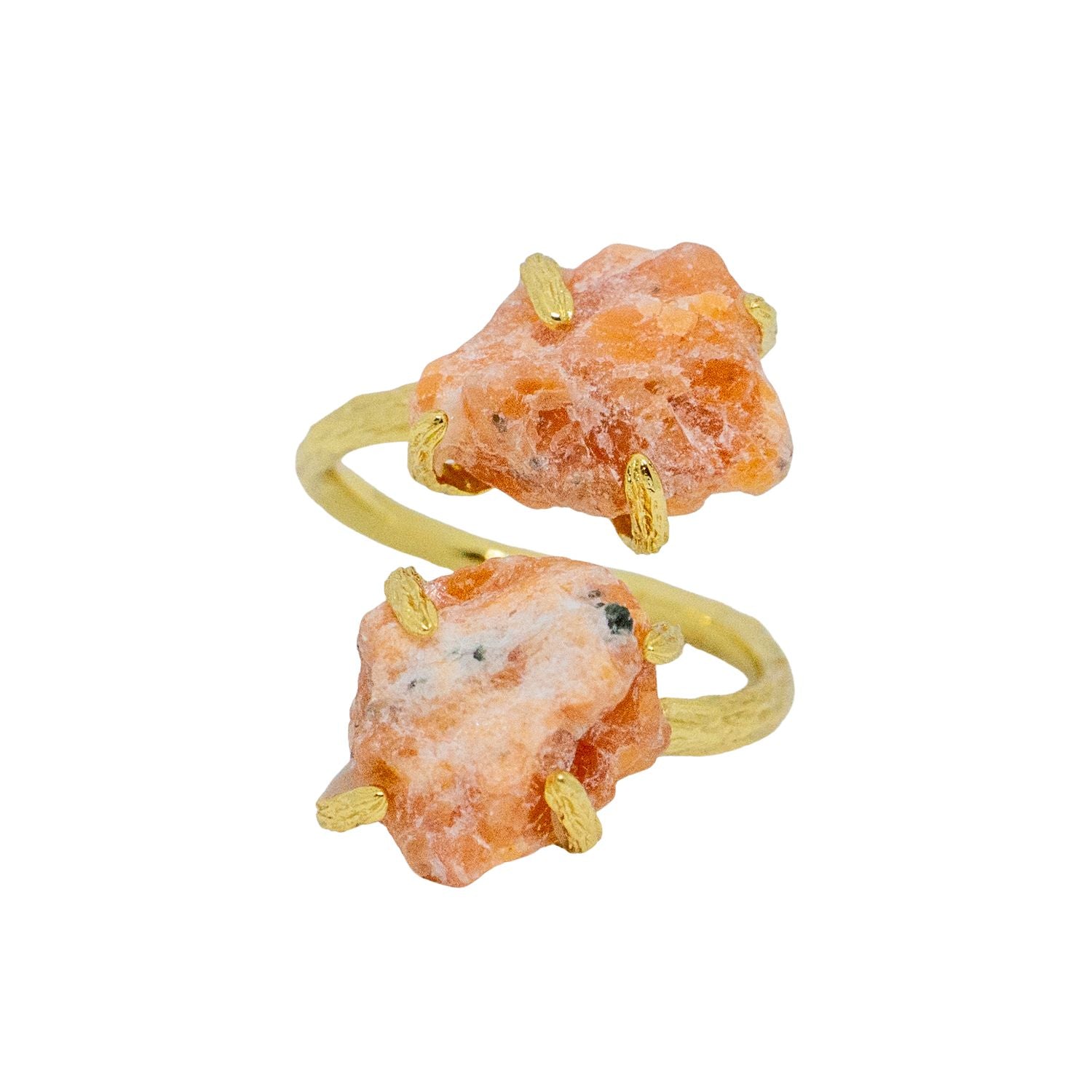 Elemental Birth Natural Sunstones Adjustable Ring