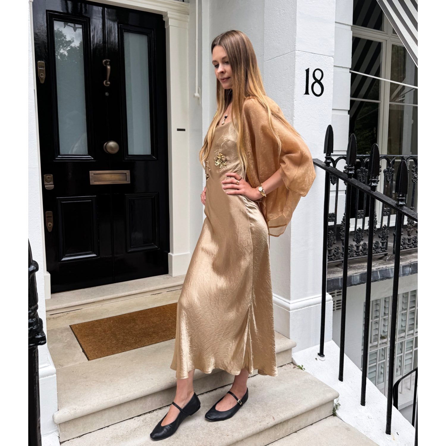 Embroidered Golden Cardigan Jacket Stylish Stitching Autumn Spring