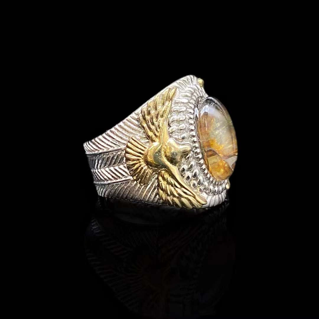 Citrine Eagle Ring