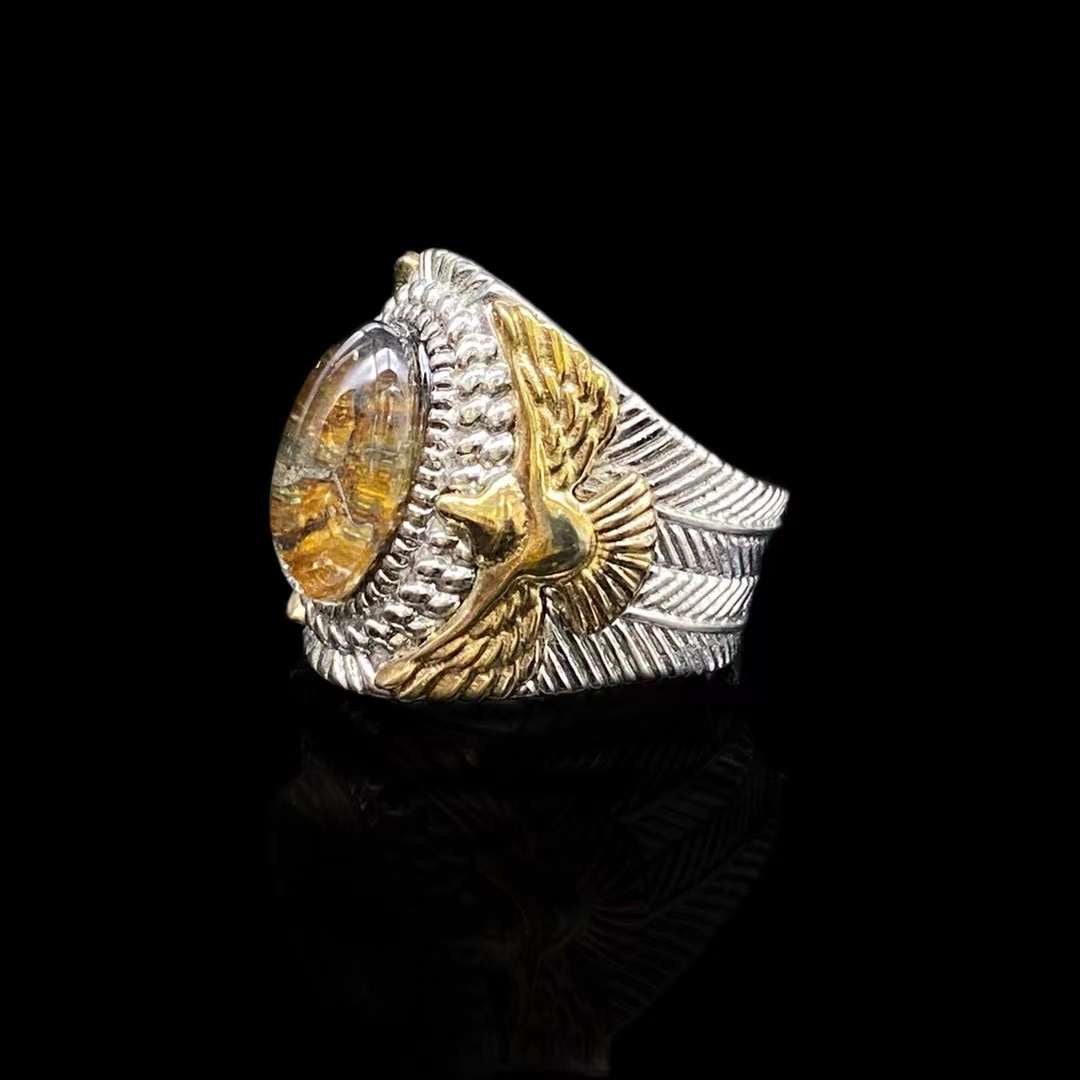 Citrine Eagle Ring