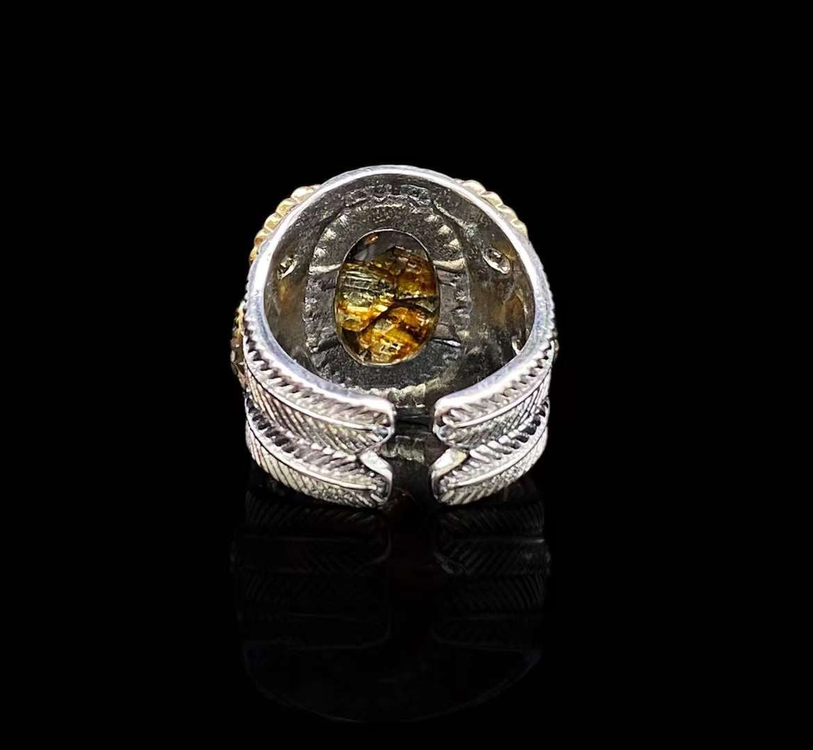 Citrine Eagle Ring