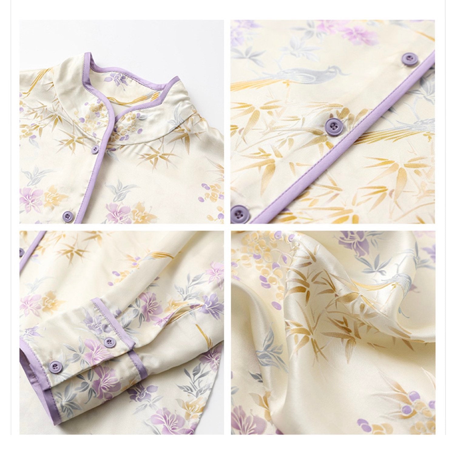 Embroidered Mulberry Silk Elegant Shirt