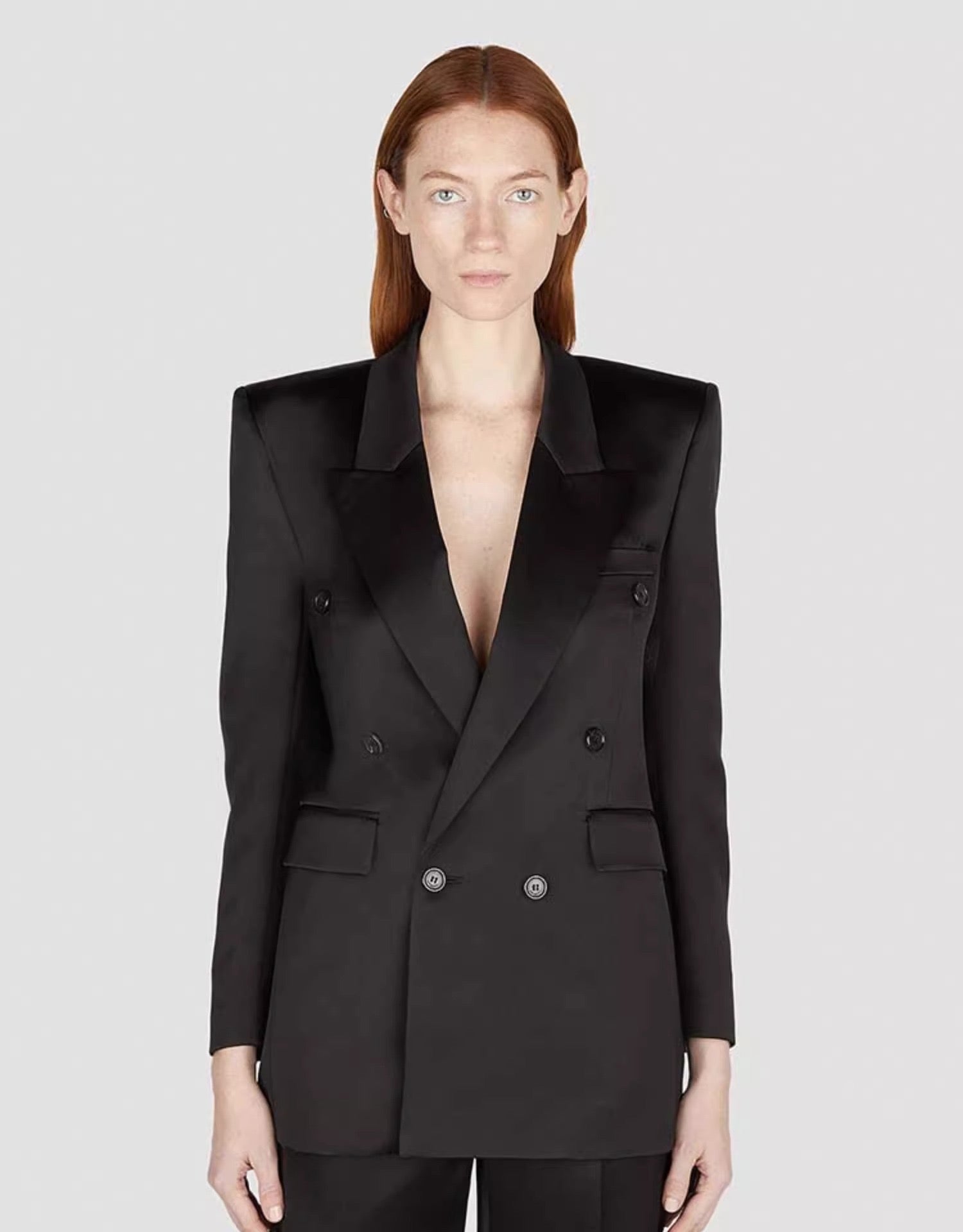 Elegant Mulberry Silk Suite Coat Top