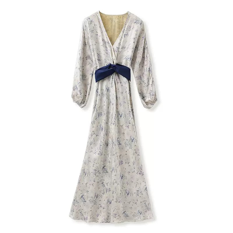 Porcelain Slim-Fit Silk Maxi Dress