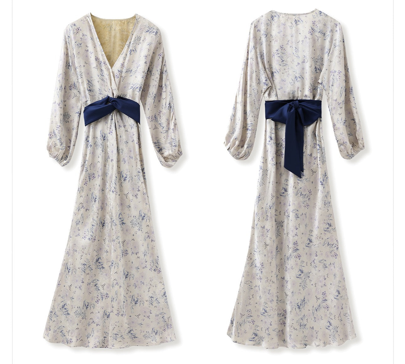 Porcelain Slim-Fit Silk Maxi Dress