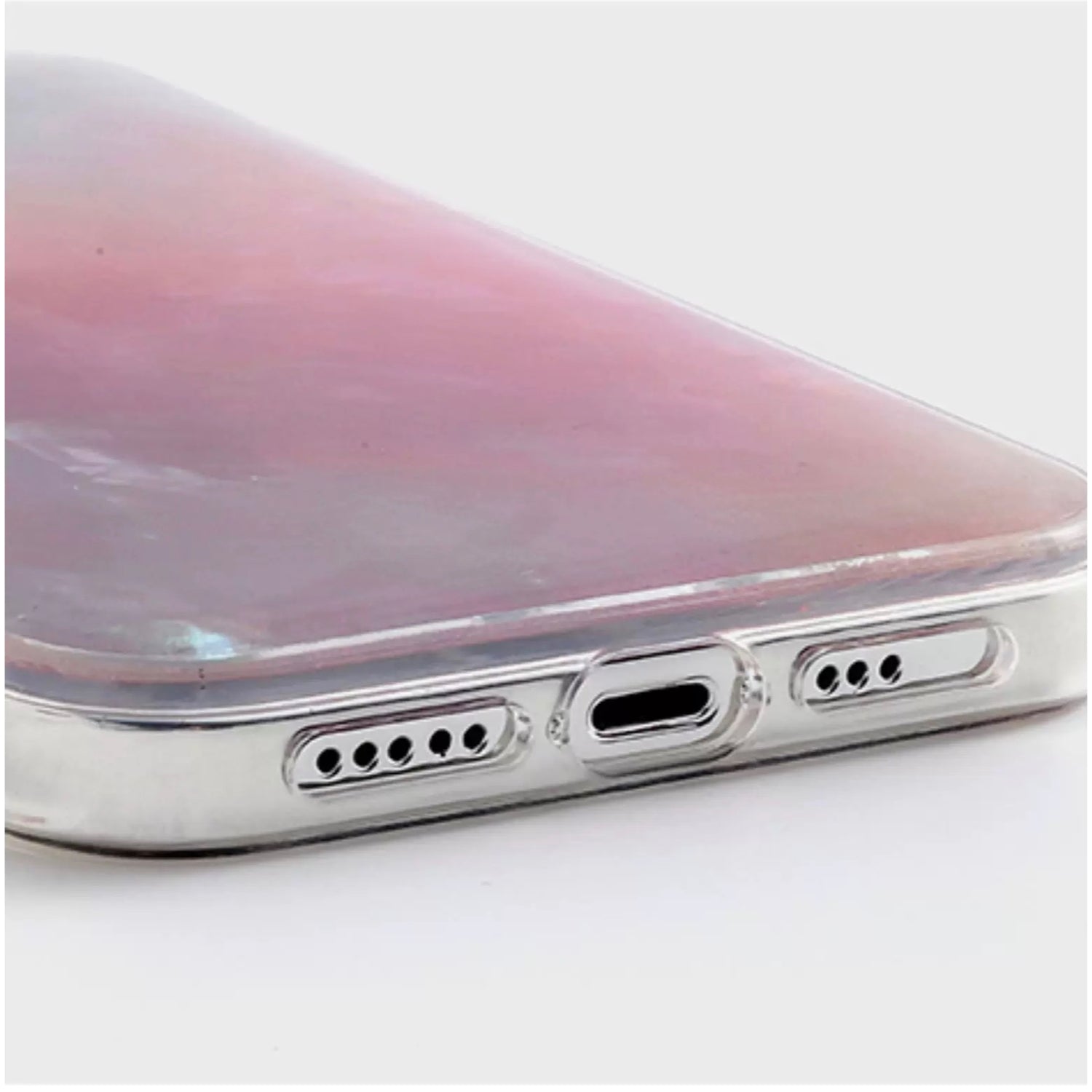 Iridescent Mother-of-Pearl Luxe Phone Case Pink