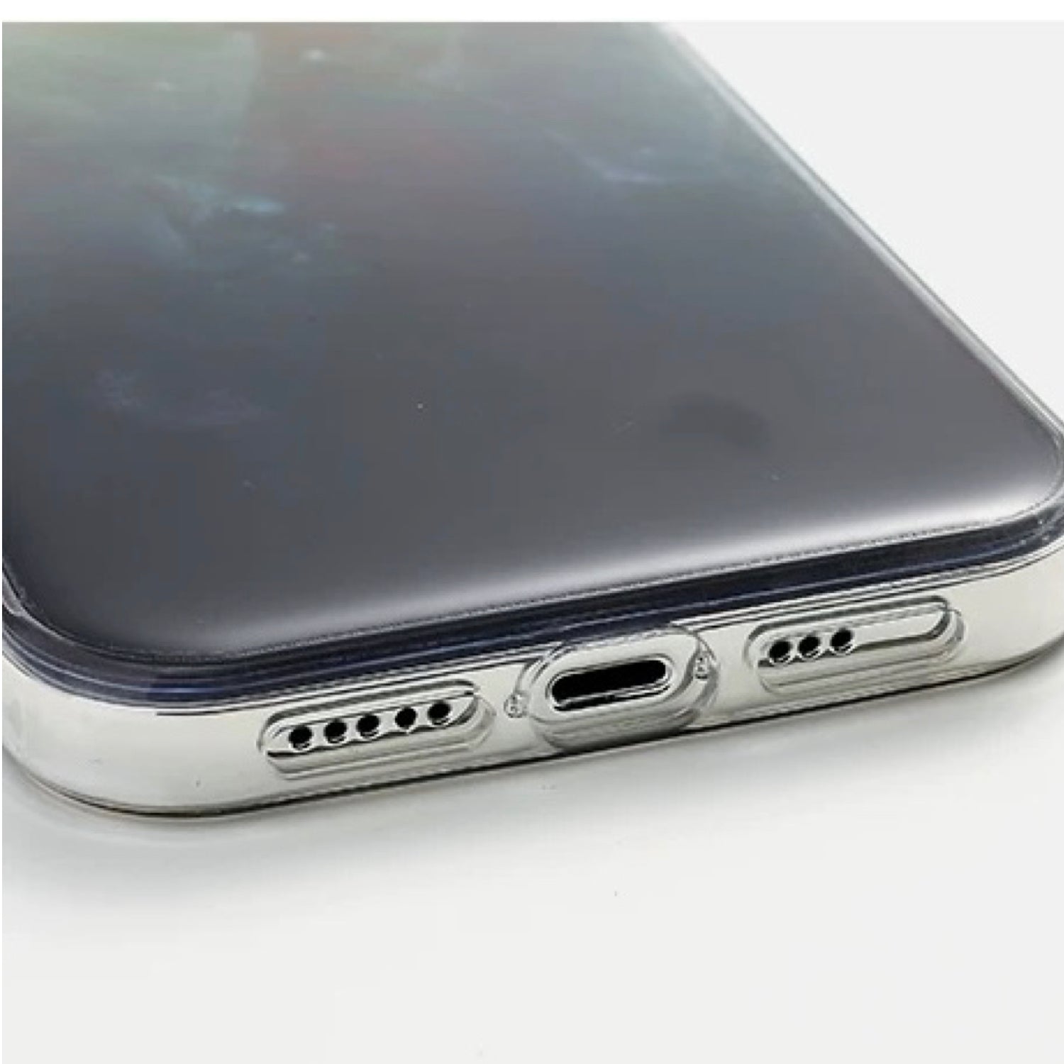 Iridescent Mother-of-Pearl Luxe Phone Case Black