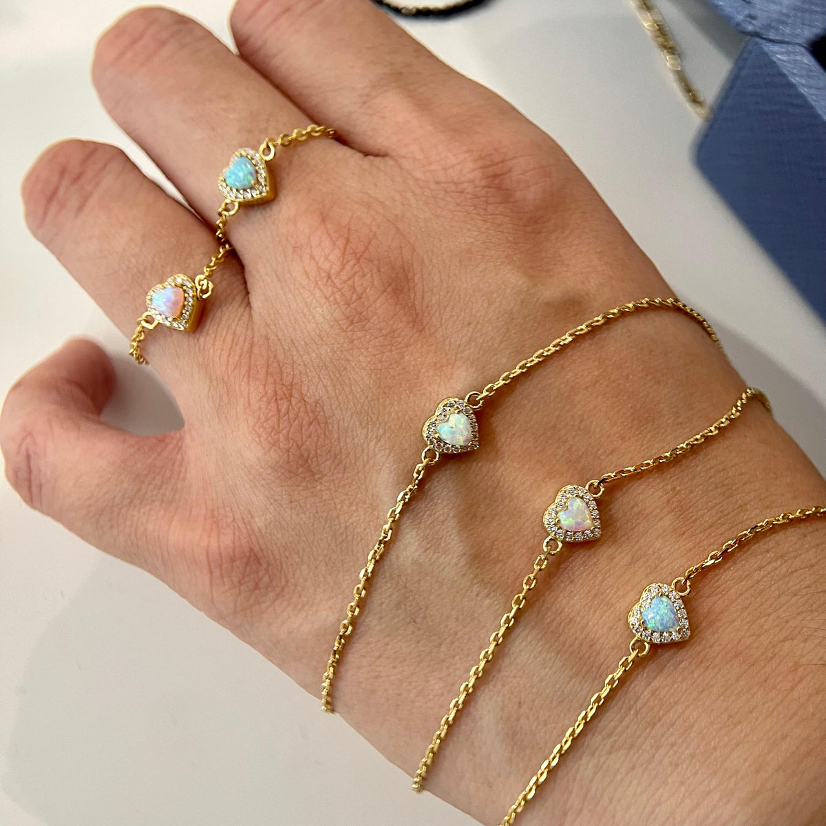 Birthstones Citrine Heart Gold Plated Adjustable Bracelet / Anklet