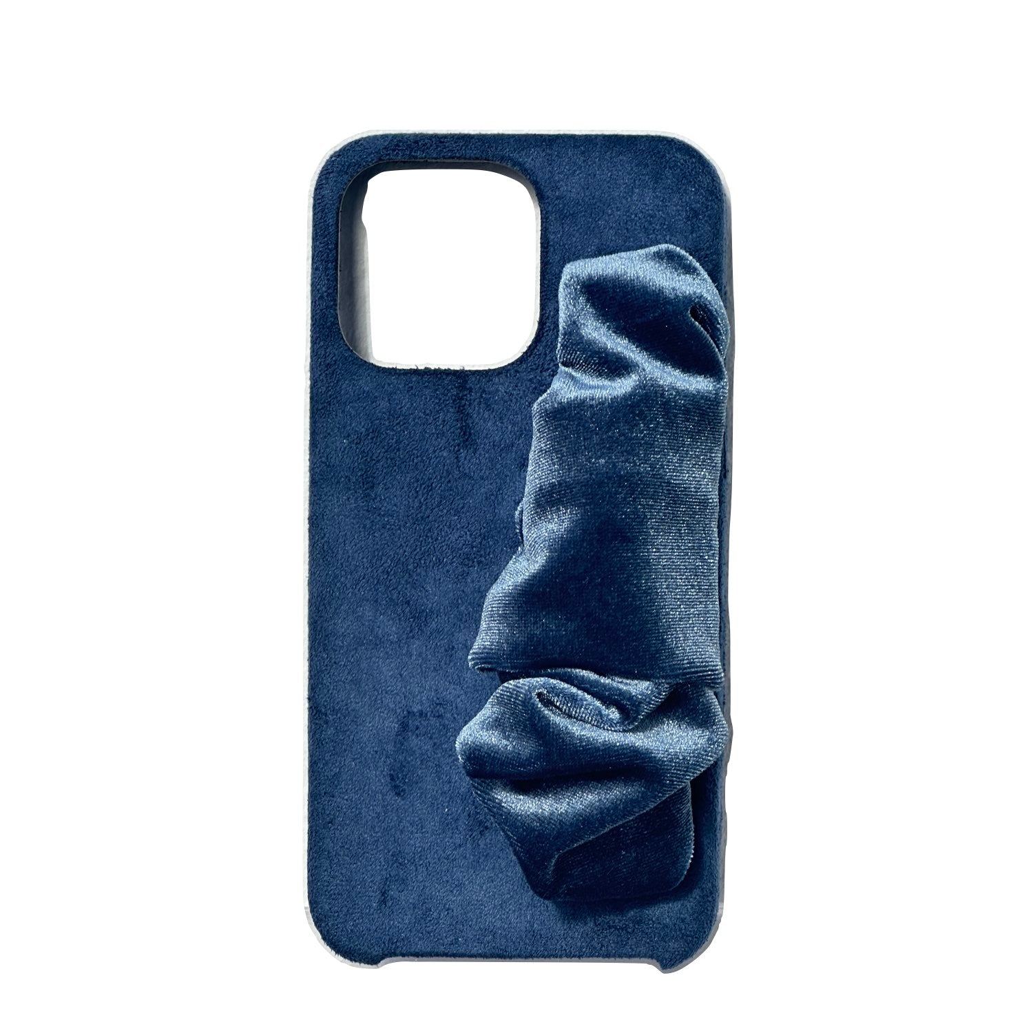 Blue Phone Case With Silky Hand Holder