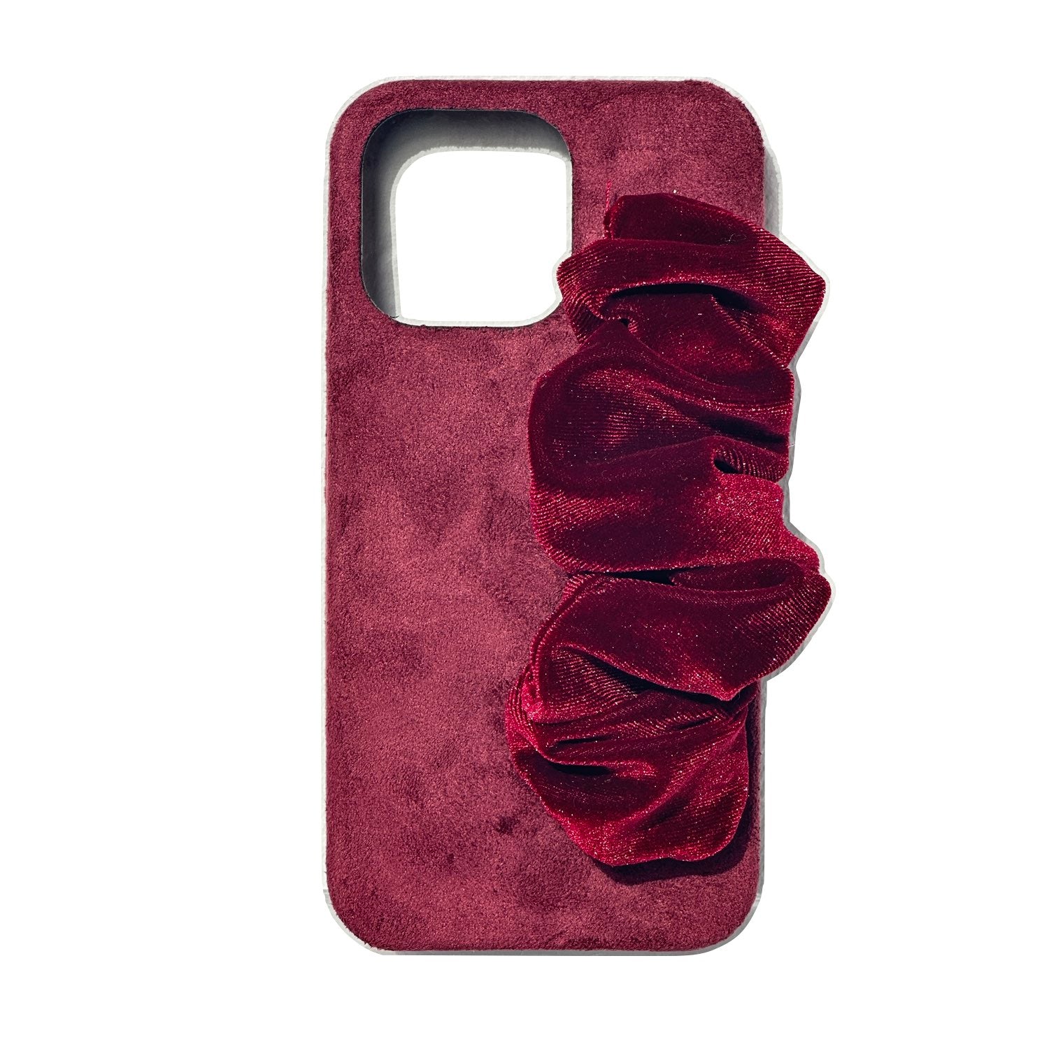 Bright Red Phone Case With Silky Hand Holder