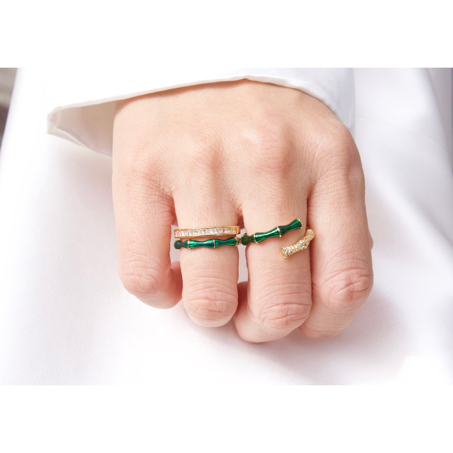 Bamboo Red Double BandRing