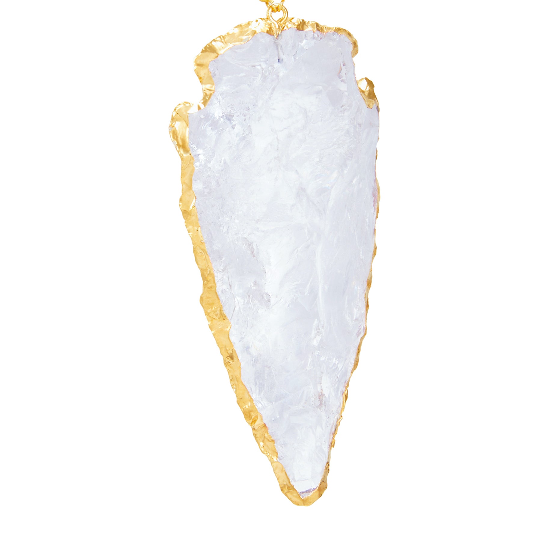 Natural Texture White Crystal Cloud Gold- plated Silver Earring
