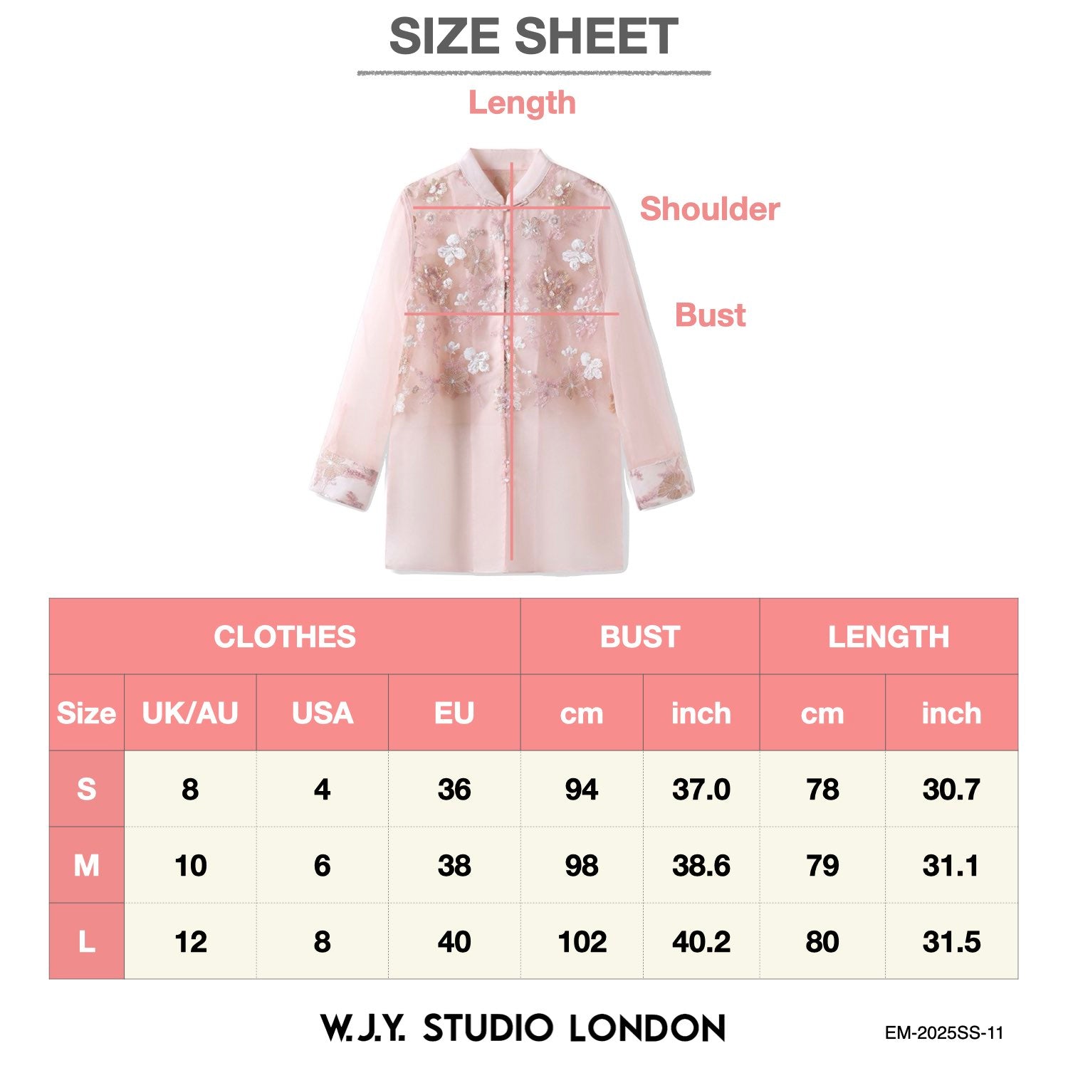 Embroidered Sheer Pink Floral Shirt
