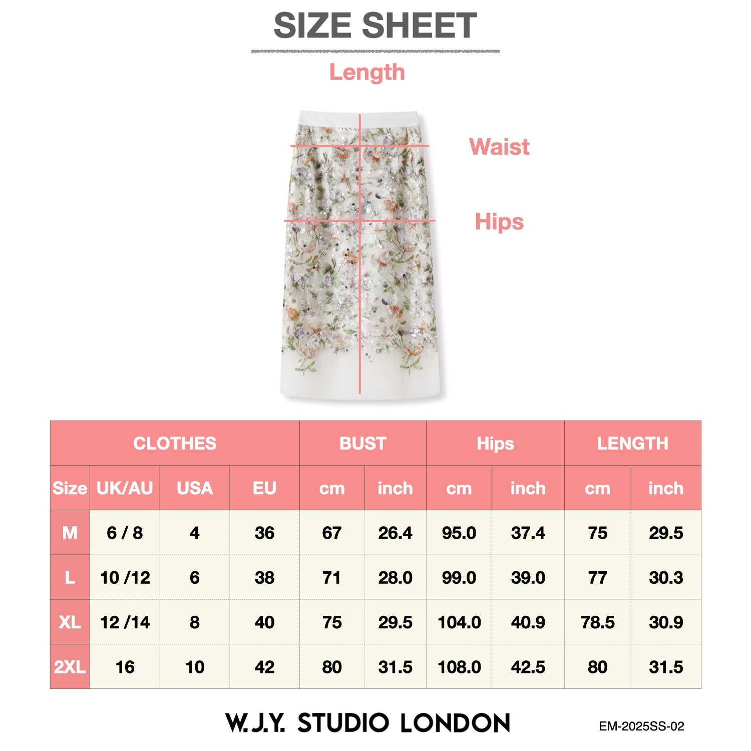 Embroidered Skirt White Floral Stylish Stitching Spring Summer