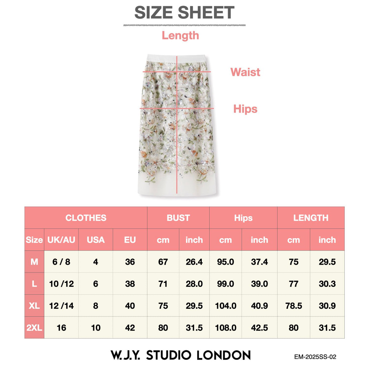 Embroidered Skirt White Floral Stylish Stitching Spring Summer