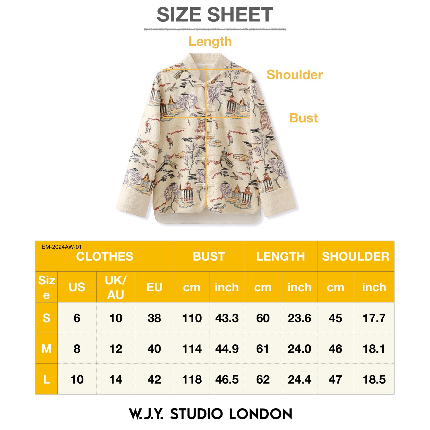 Embroidered Oriental Style Painting Stitching Short Coat All Seasons