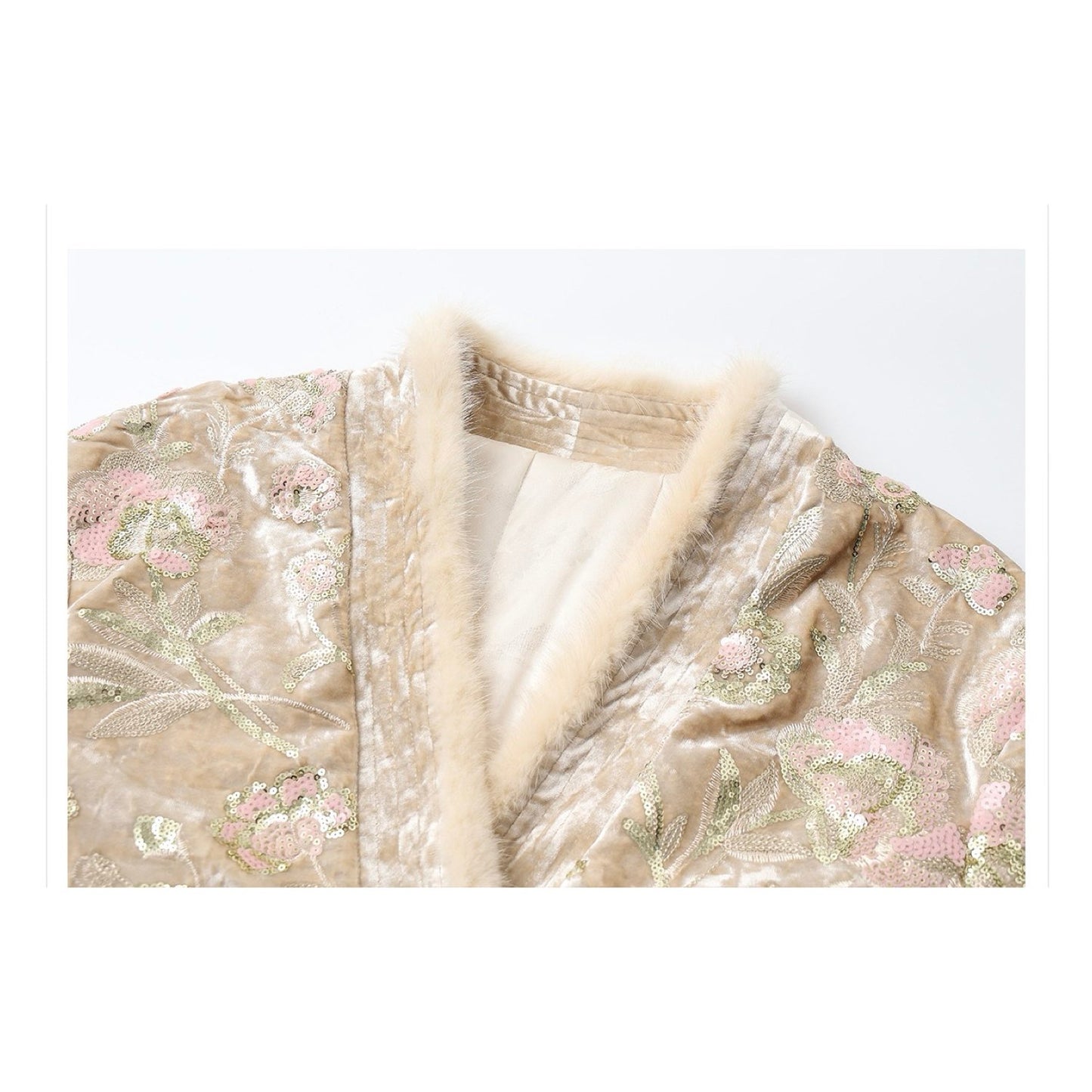 Embroidered Jacket Floral Stylish Stitching