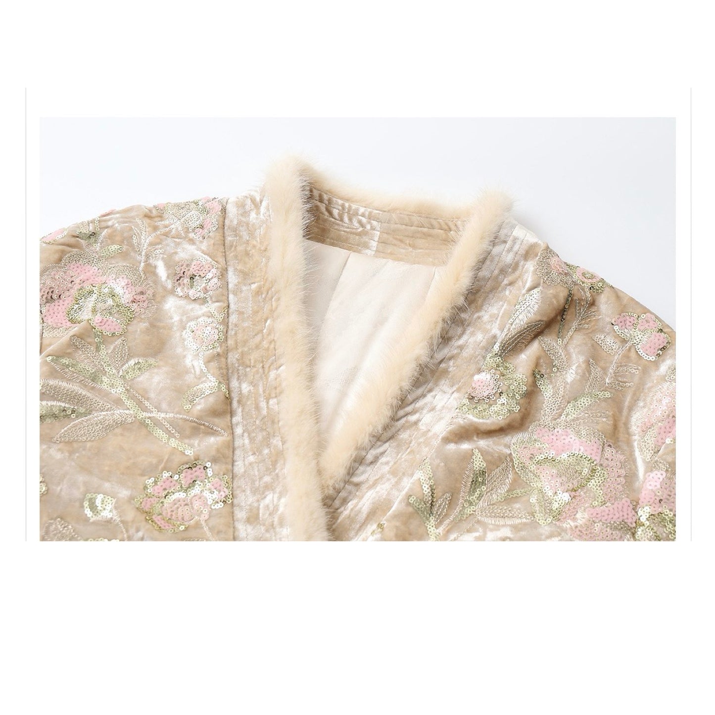 Embroidered Jacket Floral Stylish Stitching