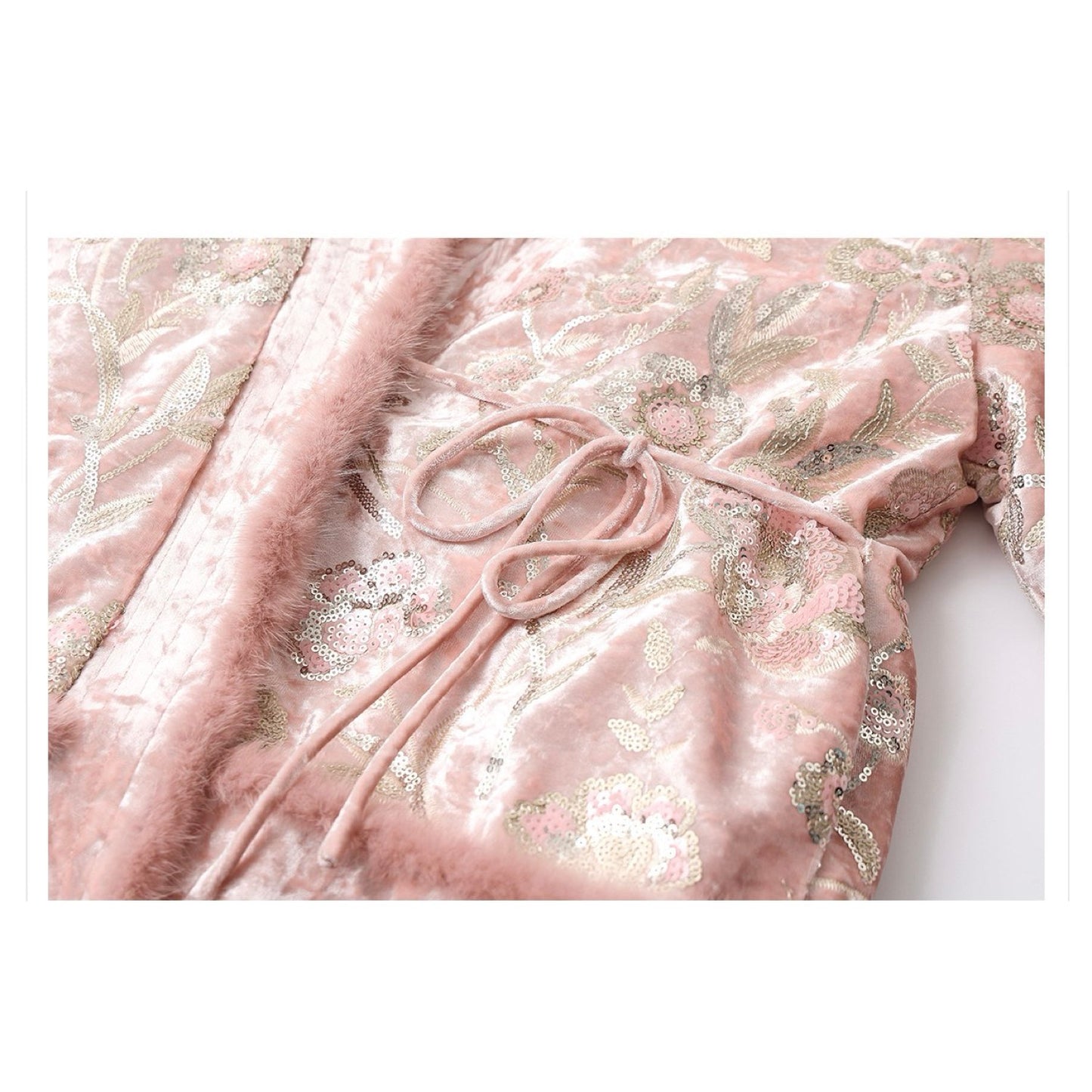 Embroidered Cardigan Jacket Floral Stylish Stitching Autumn Winter