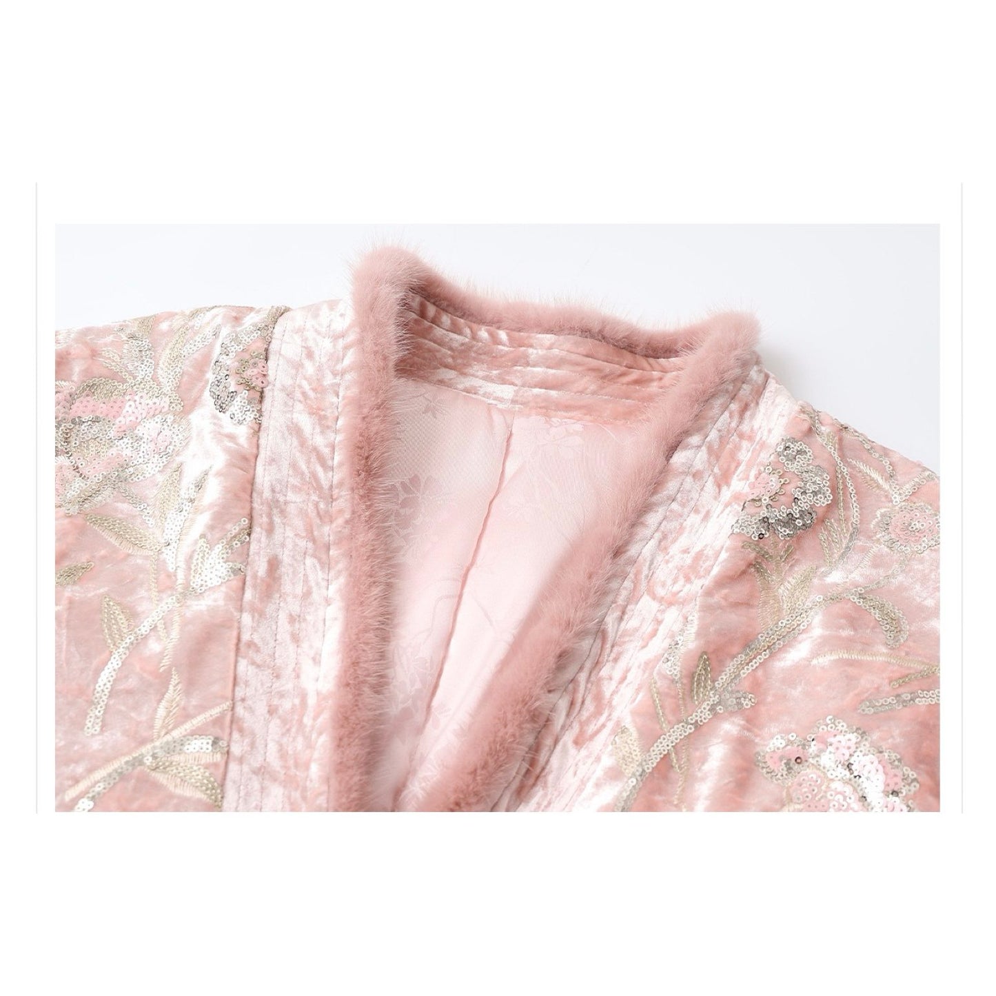 Embroidered Cardigan Jacket Floral Stylish Stitching Autumn Winter