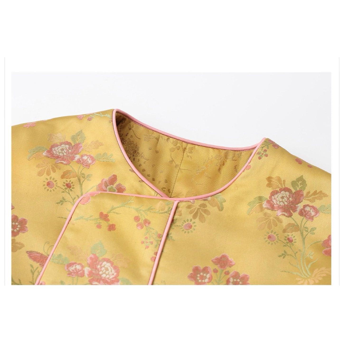 Embroidered Jacket Floral Stylish Stitching Autumn Winter