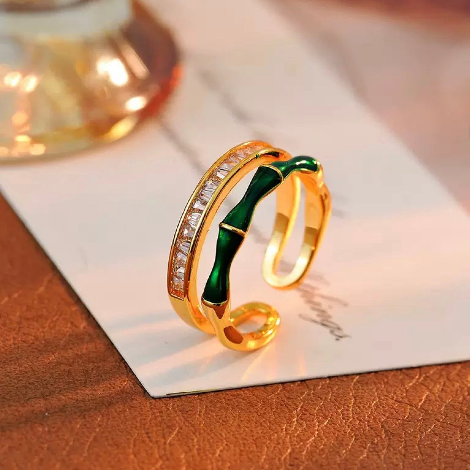 Bamboo Red Double BandRing