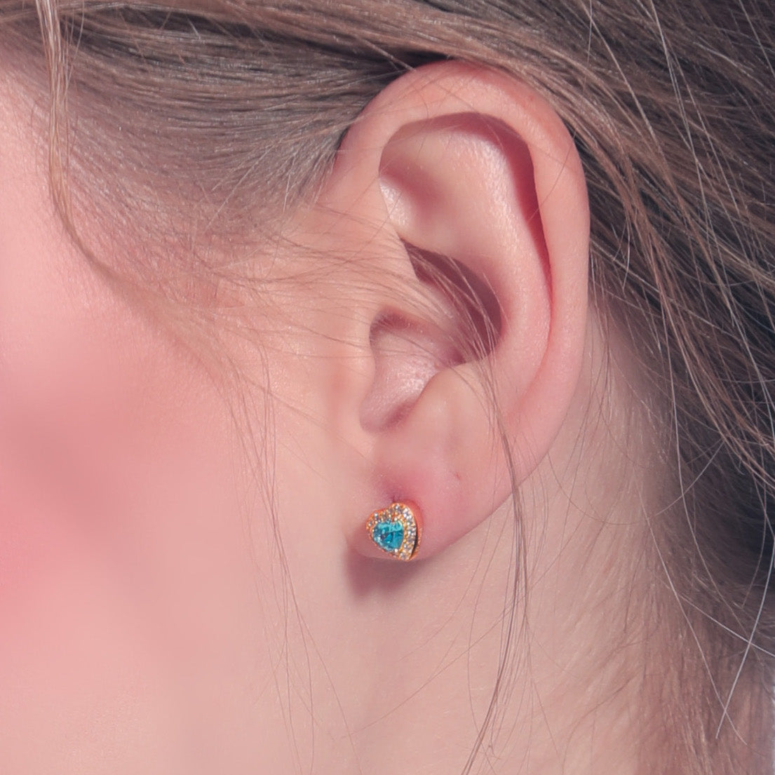 Love Heart 18K Gold-plated Earring