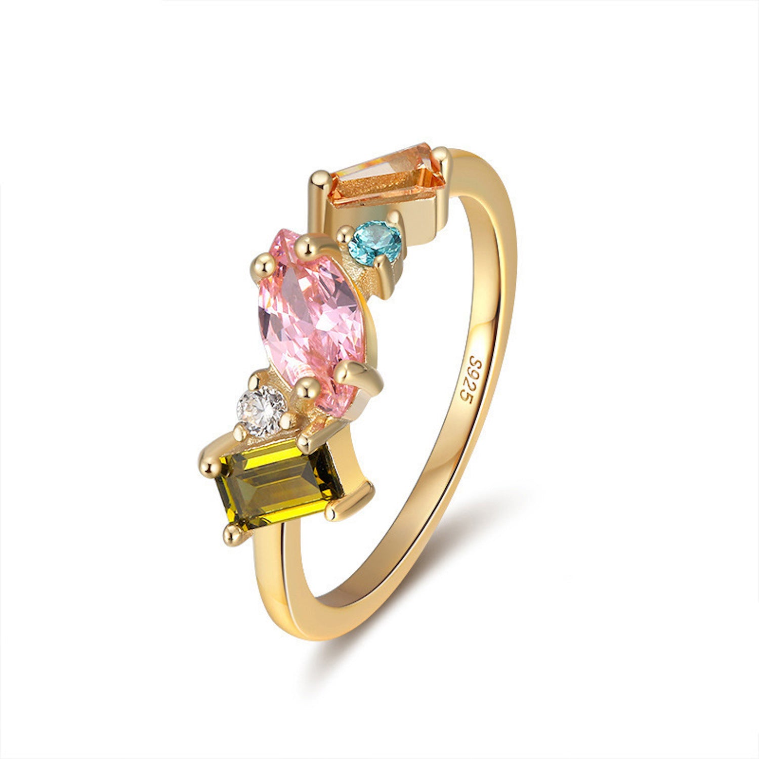 My Darling Five Colour Rainbow Ring