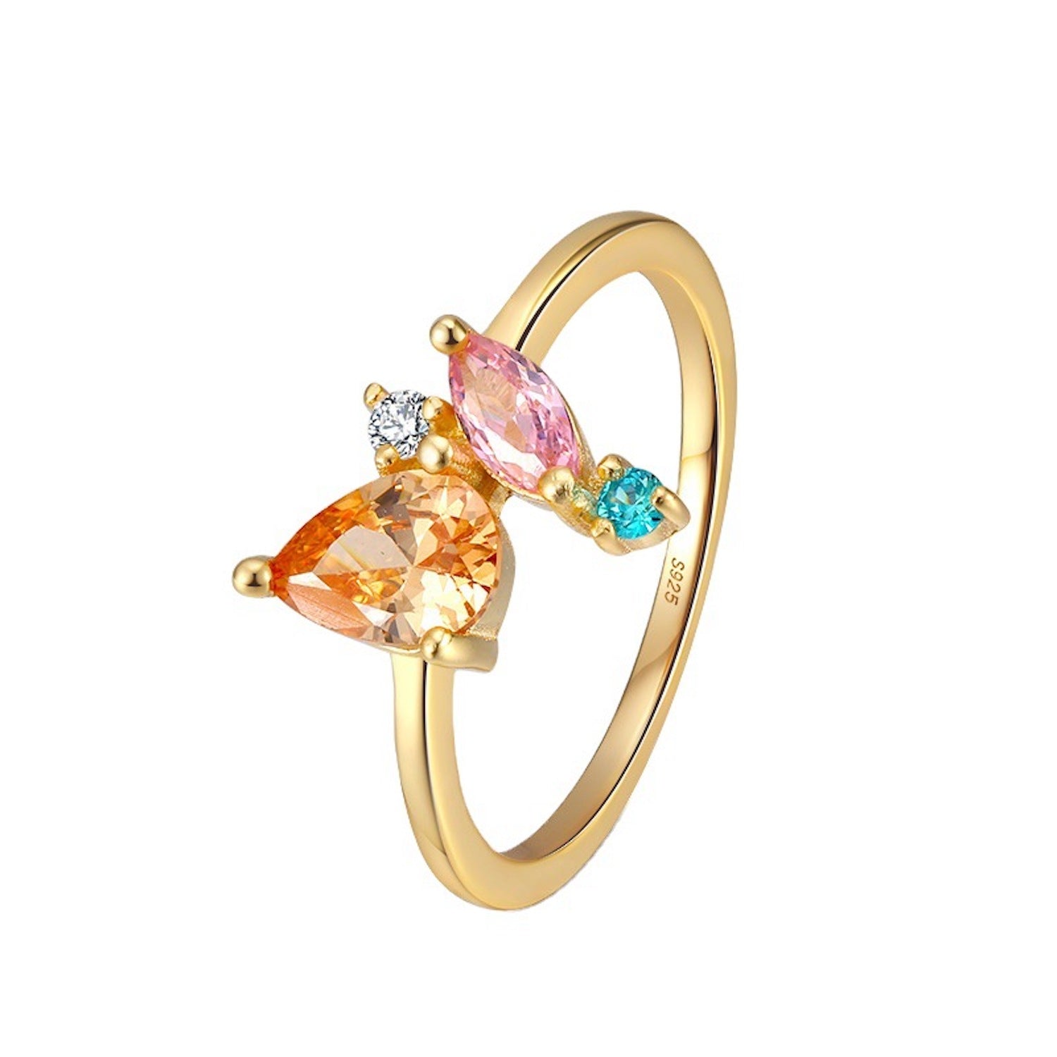 Four Colour Rainbow Ring